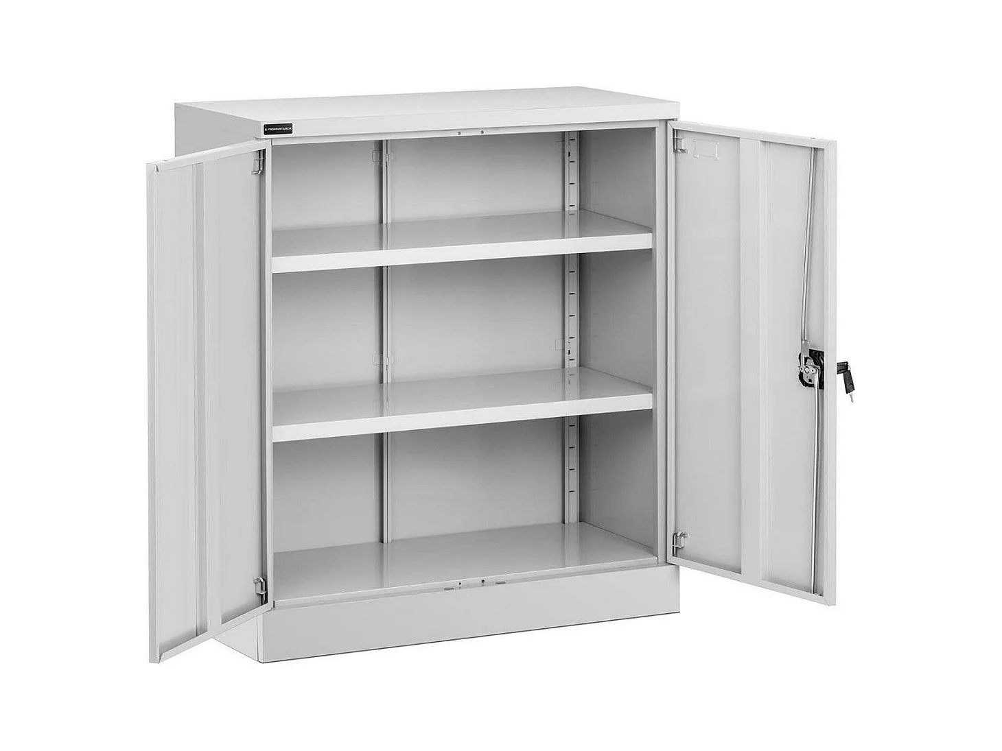 Armário de escritório metálico aço 102 cm cinza 14_0000461