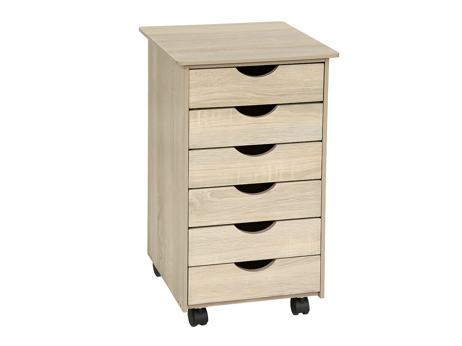 Caisson de bureau meuble bois beige 36 x 40 x 65 cm 0508103