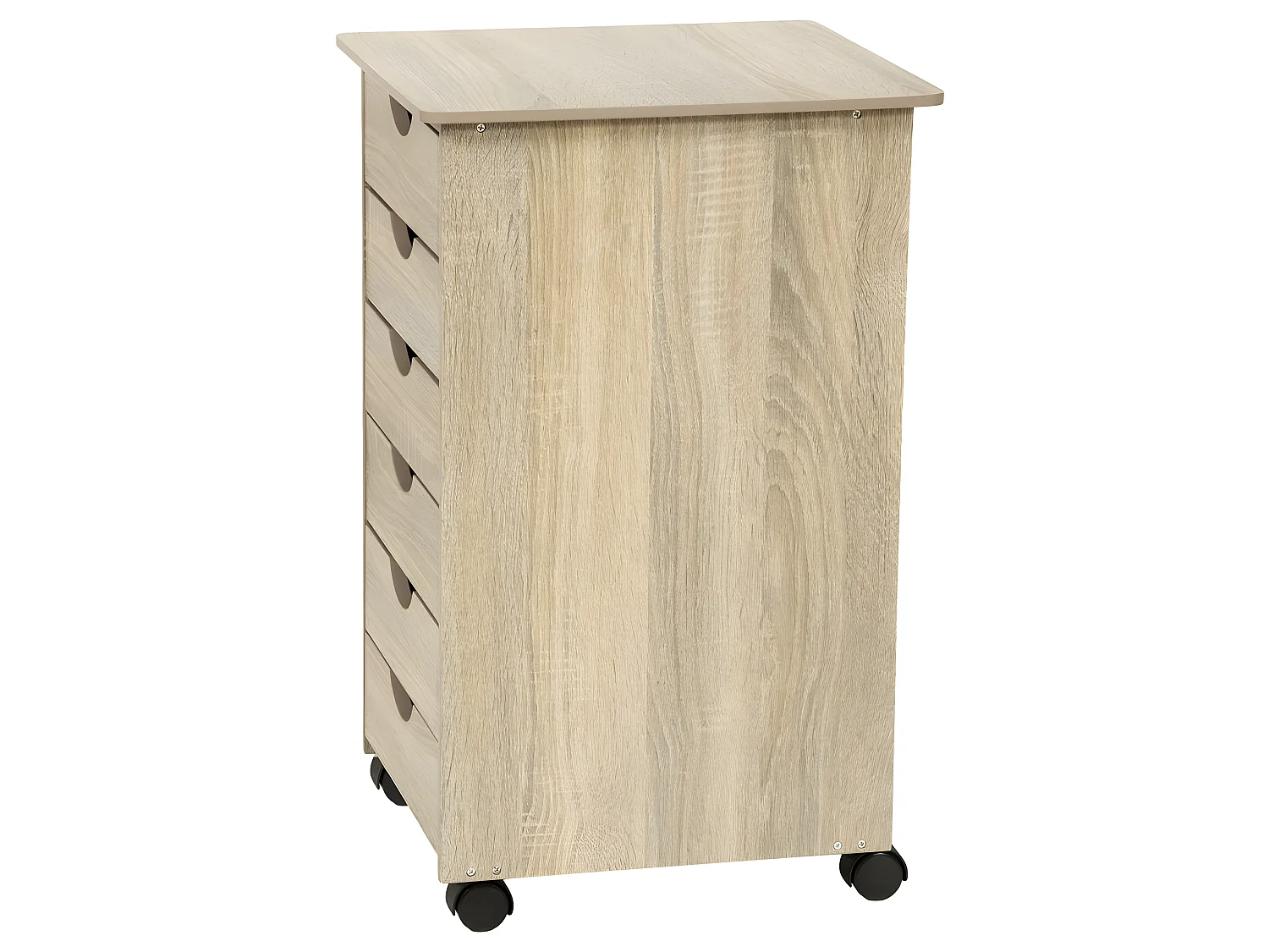 Cajonera con 6 cajones 65x36x40cm MDF color roble 0508103