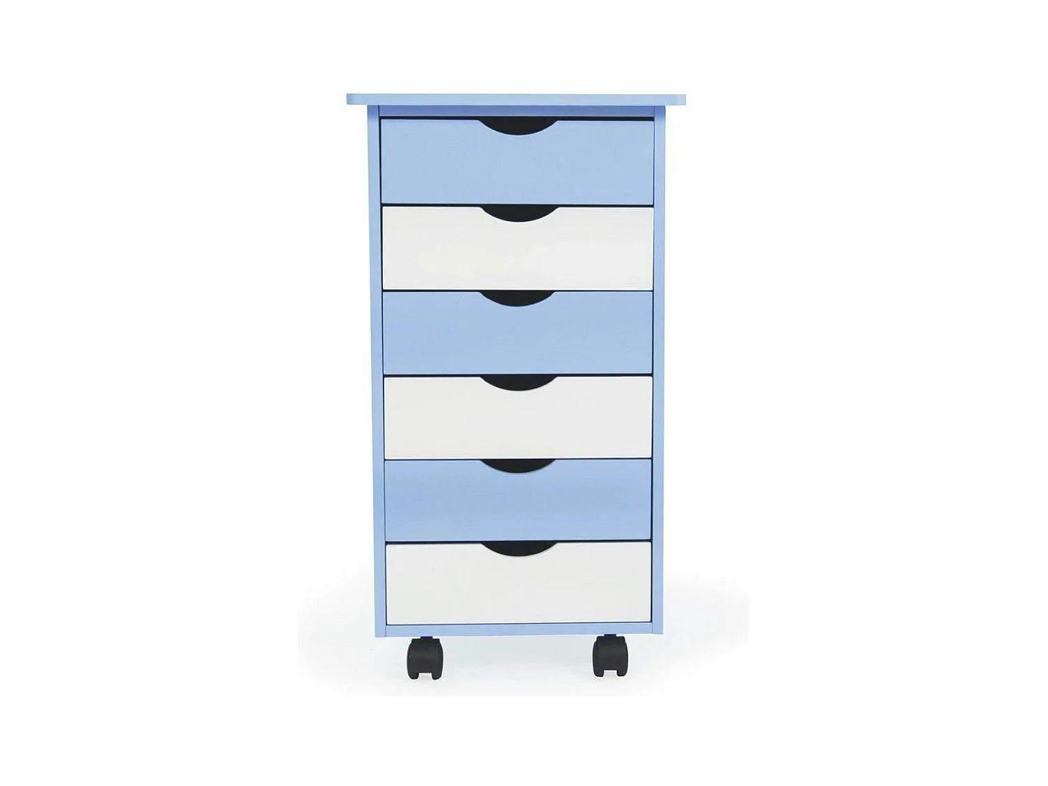 Mueble infantil de madera con pedestal para escritorio 66 cm azul y blanco 08_0000393