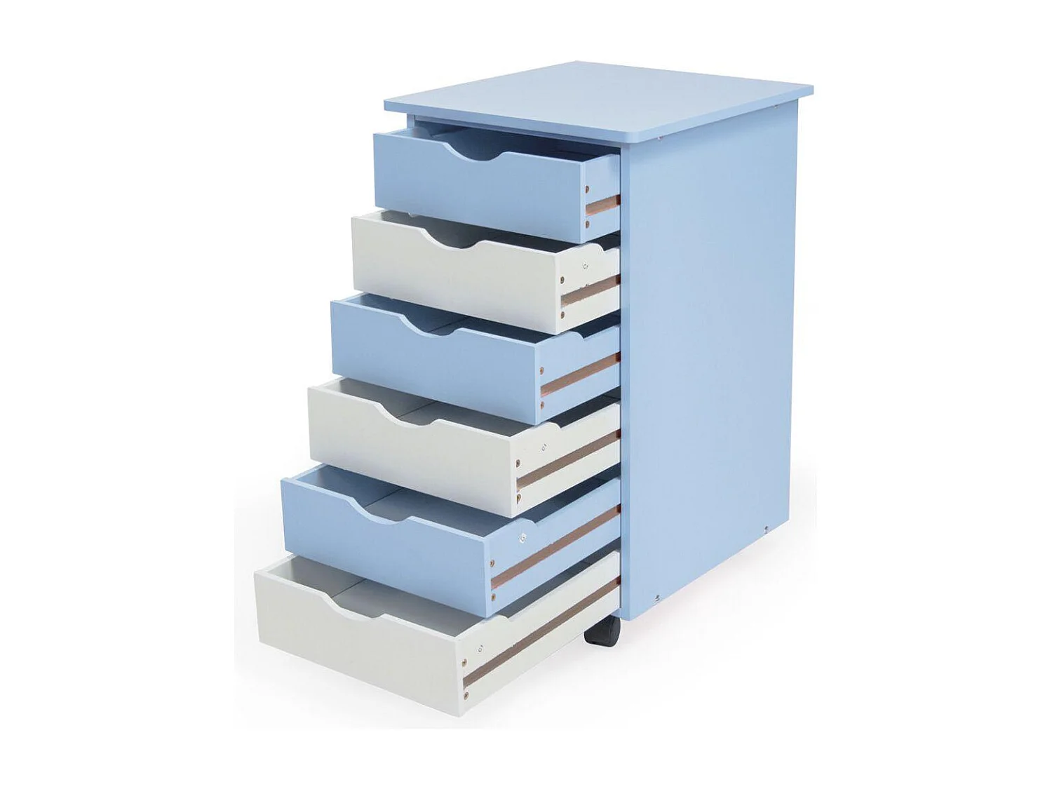 Caisson de bureau meuble bois blanche 36 x 40 x 65 cm 08_0000393