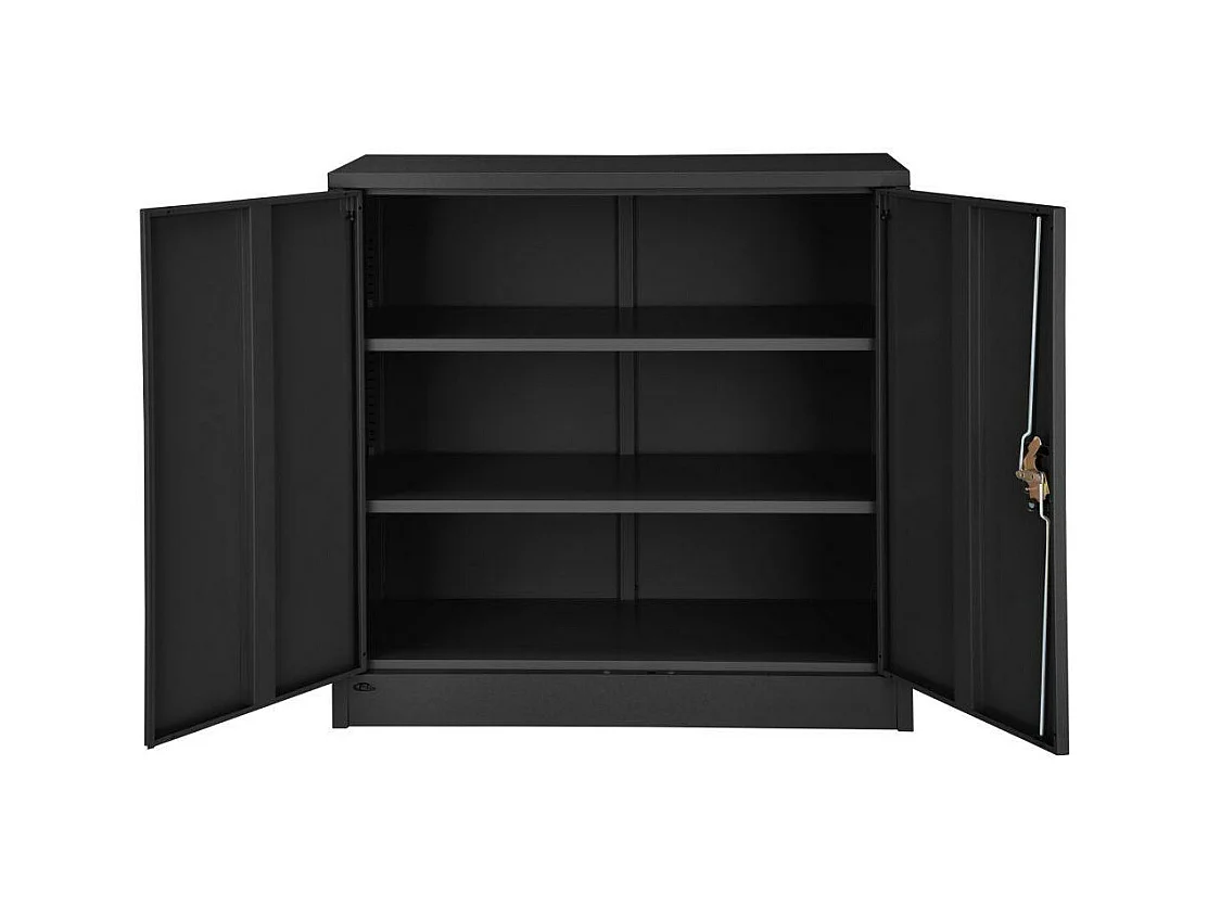 Armoire de bureau verrouillable noire 90 x 40 x 90 cm 08_0000380