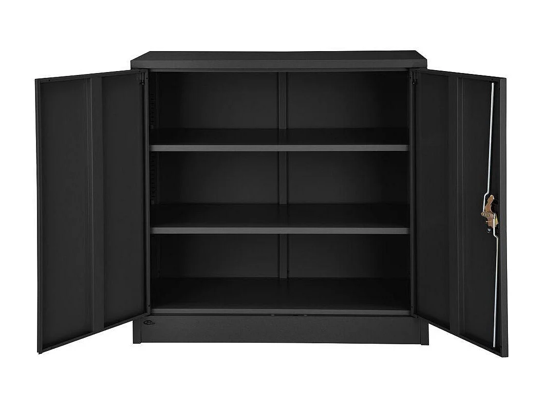 Armoire de bureau verrouillable noire 90 x 40 x 90 cm 08_0000380