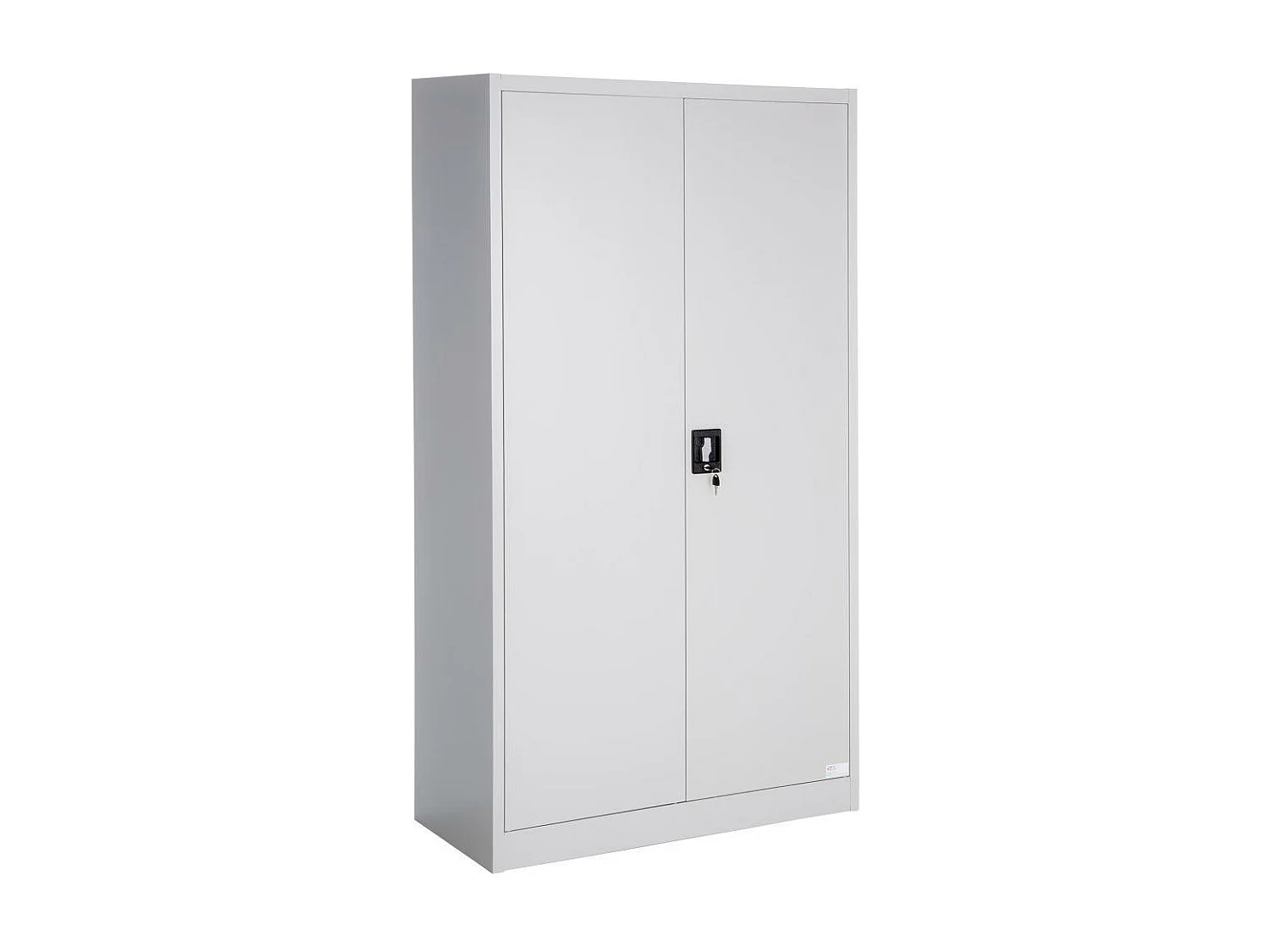 Armario de oficina con cerradura y 4 estantes, mueble de 5 niveles, gris 08_0000383