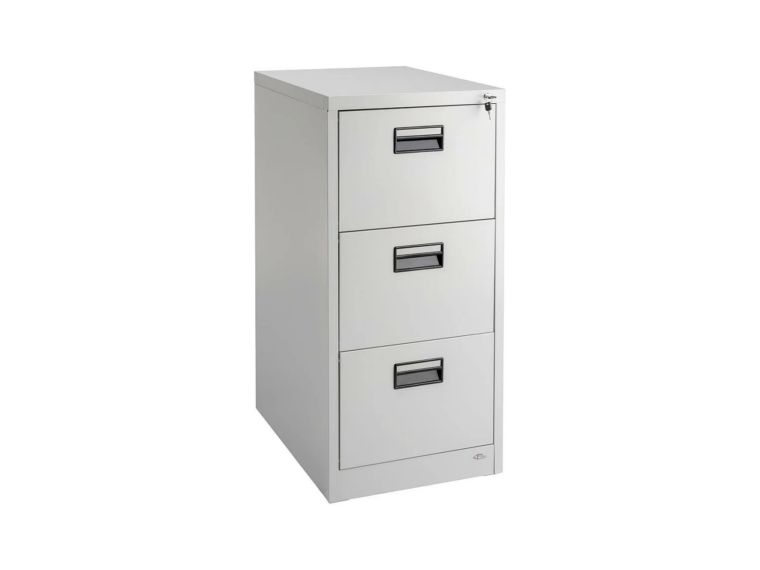 Mobile da ufficio con serratura, scaffale con 3 cassetti grigio 08_0000375