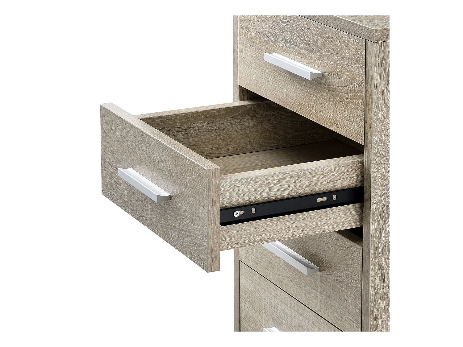 Pedestal móvil con 5 cajones en MDF 63 cm beige 03_0001246