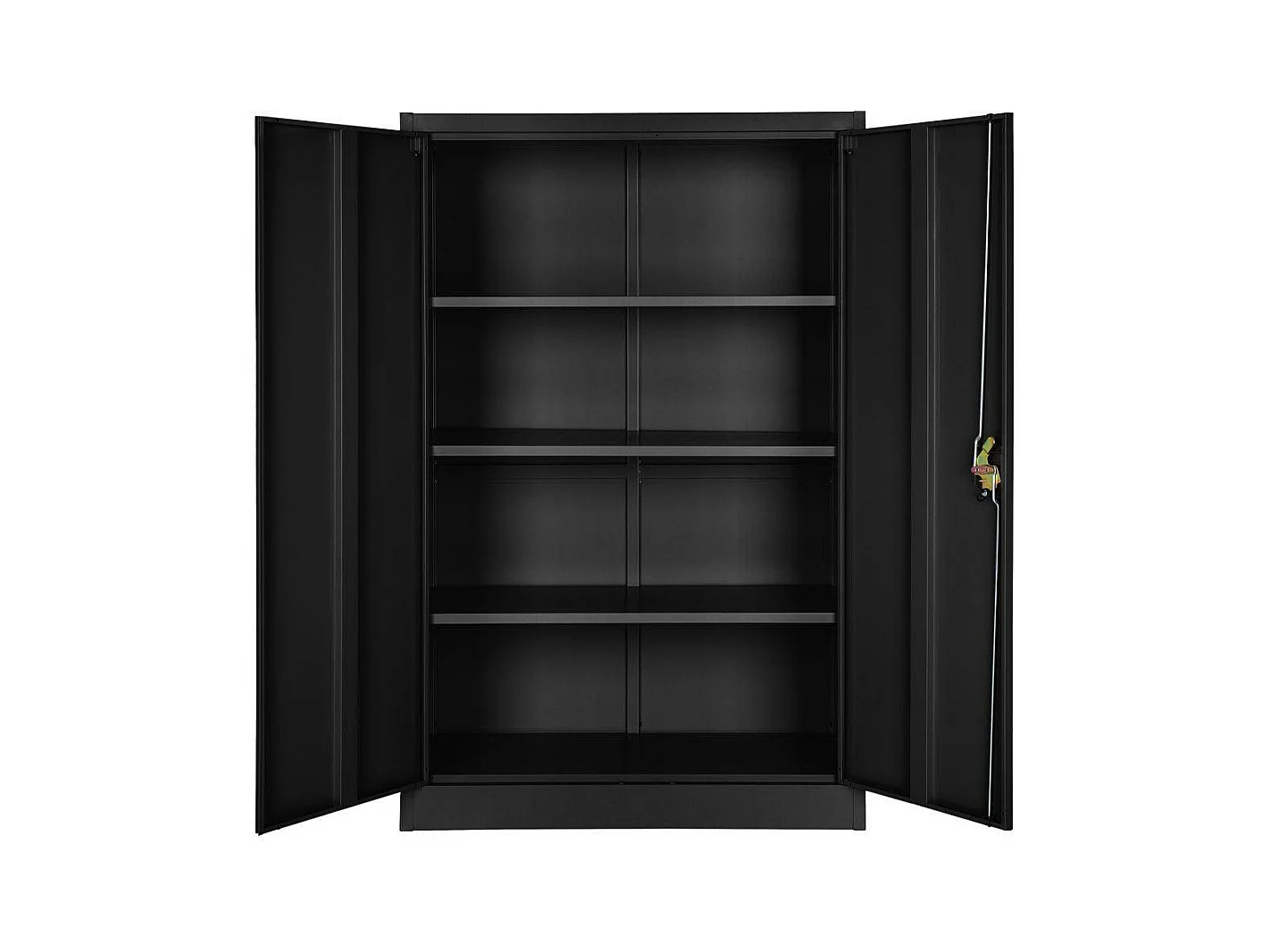 Armoire de bureau verrouillable noire 90 x 40 x 140 cm 08_0000382