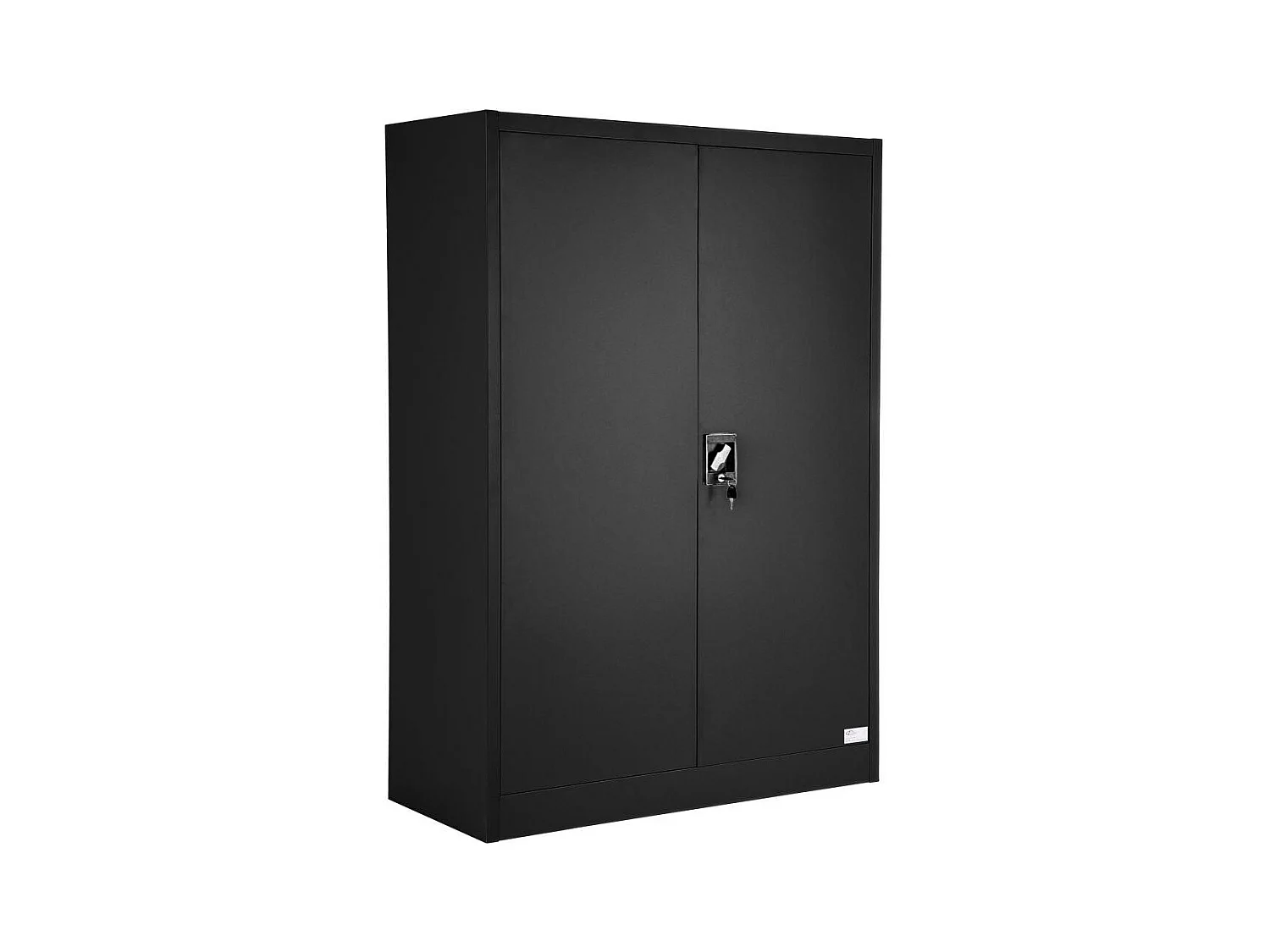 Armoire de bureau verrouillable noire 90 x 40 x 140 cm 08_0000382