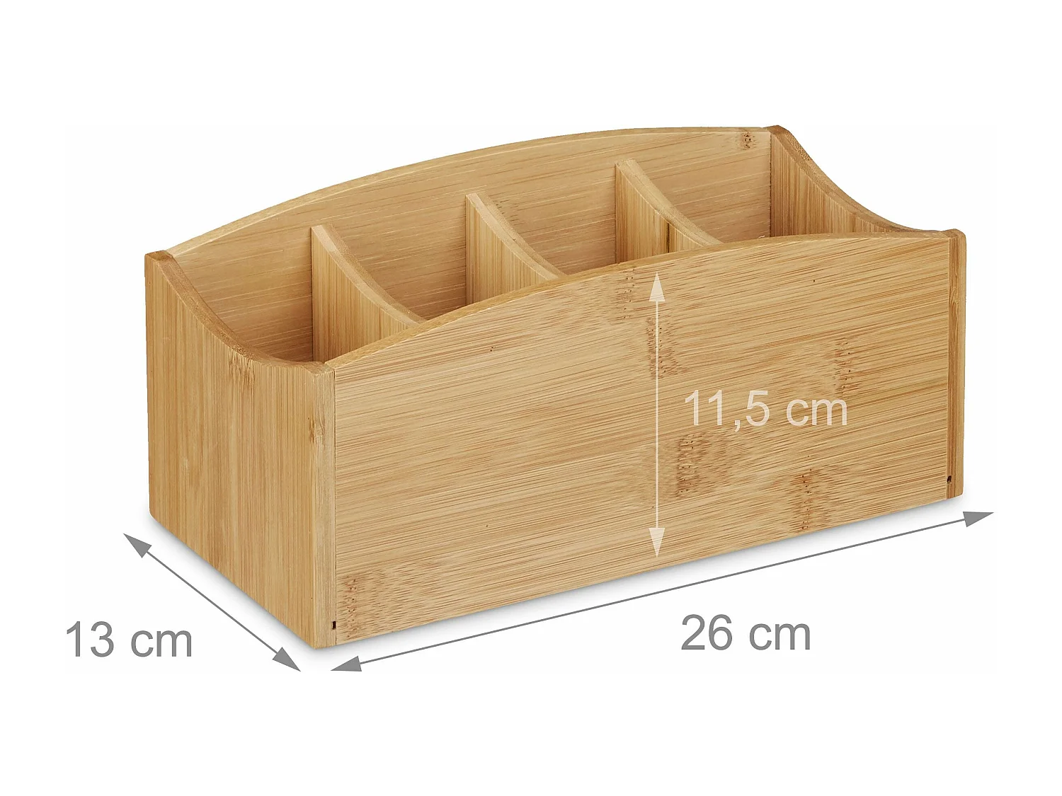Organiseur de bureau distributeur bambou marron 26 x 13 x 11.5 cm 13_0001754