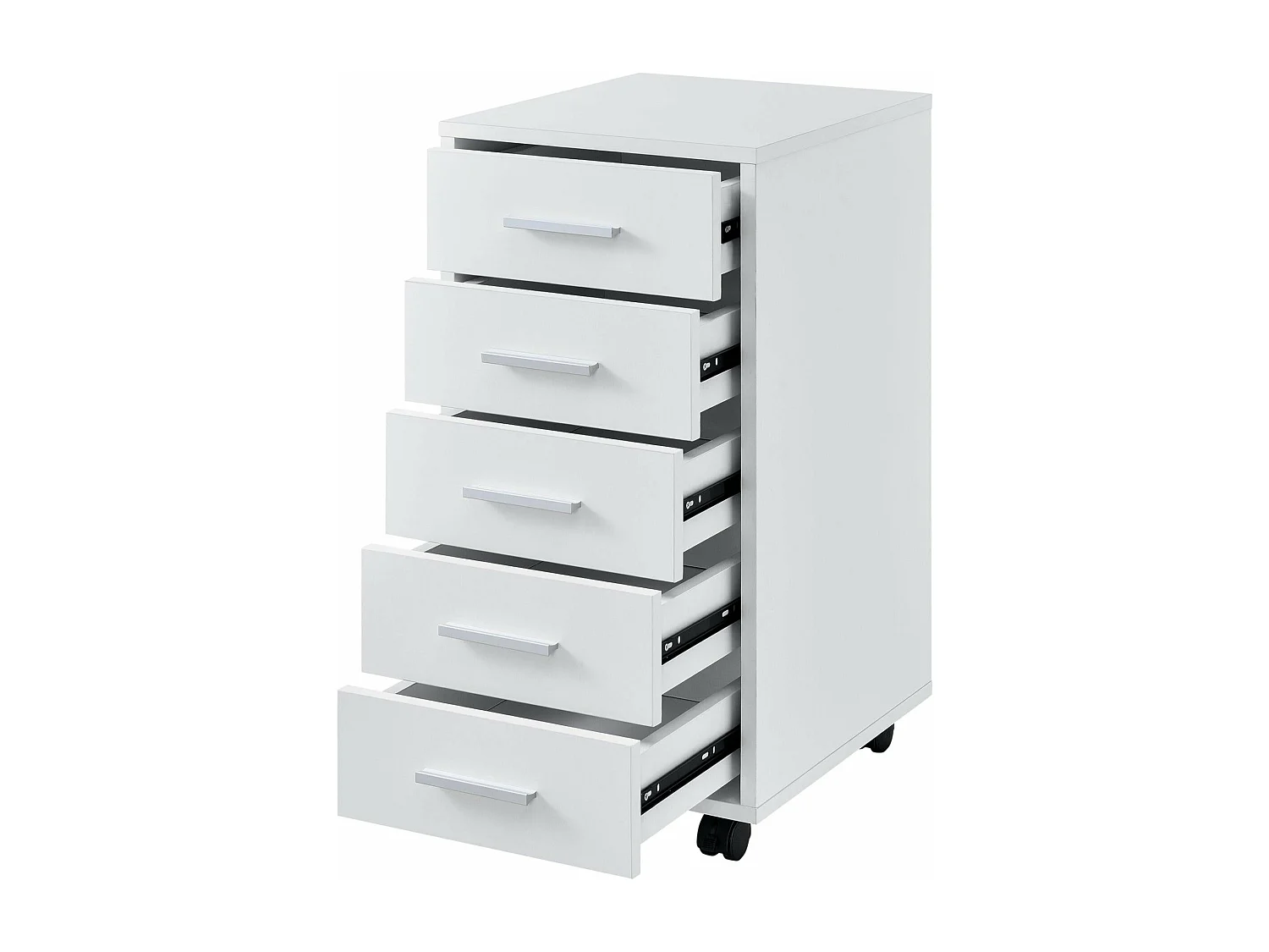 Mobile cassettiera con 5 cassetti in MDF 63 cm bianco 03_0001245