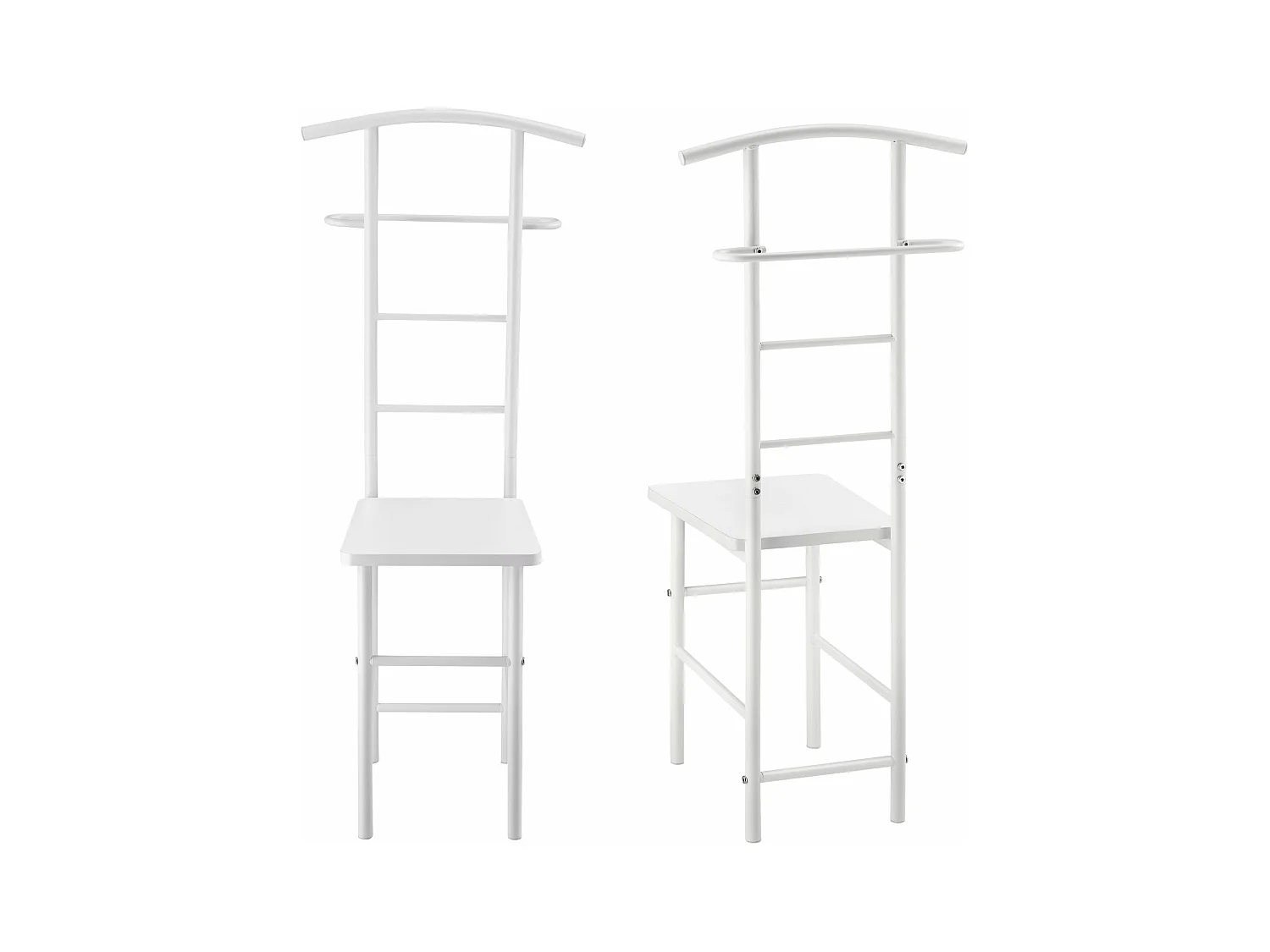 Valet de chambre porte métal blanche 44.5 x 45 x 107 cm 03_0006283