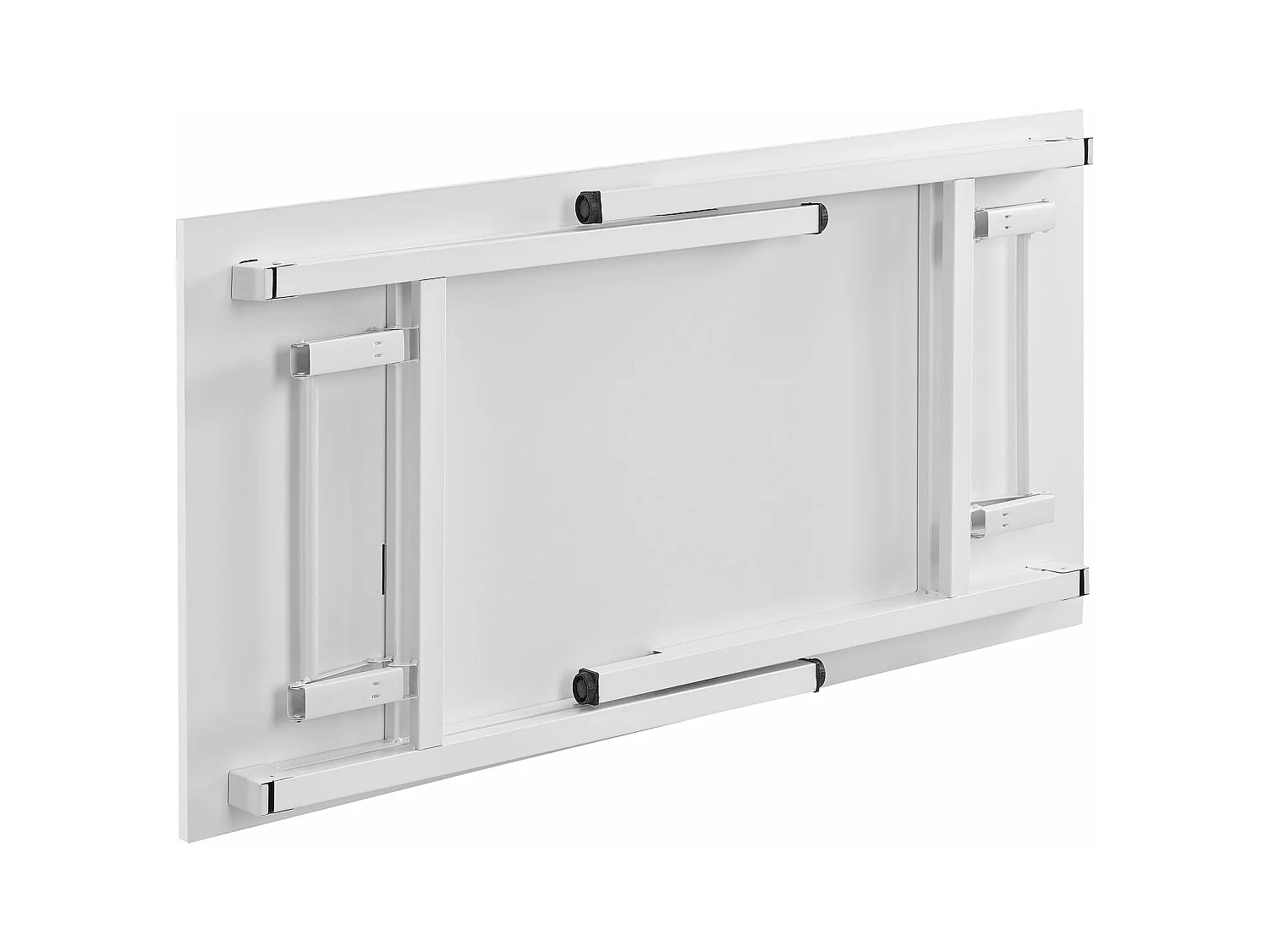 Mesa de comedor de cocina plegable regulable en altura para 4 personas 120 cm blanco 03_0004361