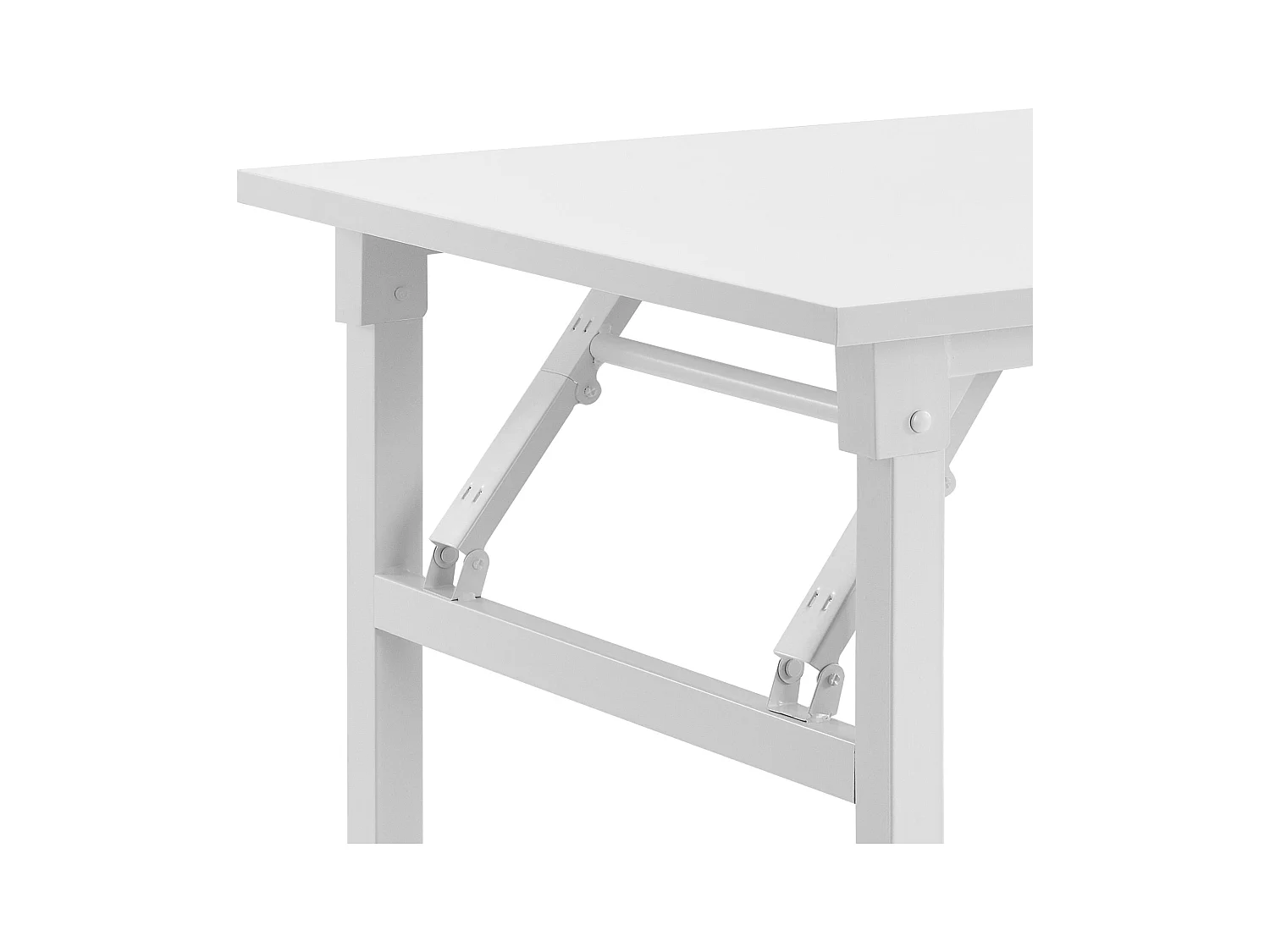 Mesa de comedor de cocina plegable regulable en altura para 4 personas 120 cm blanco 03_0004361