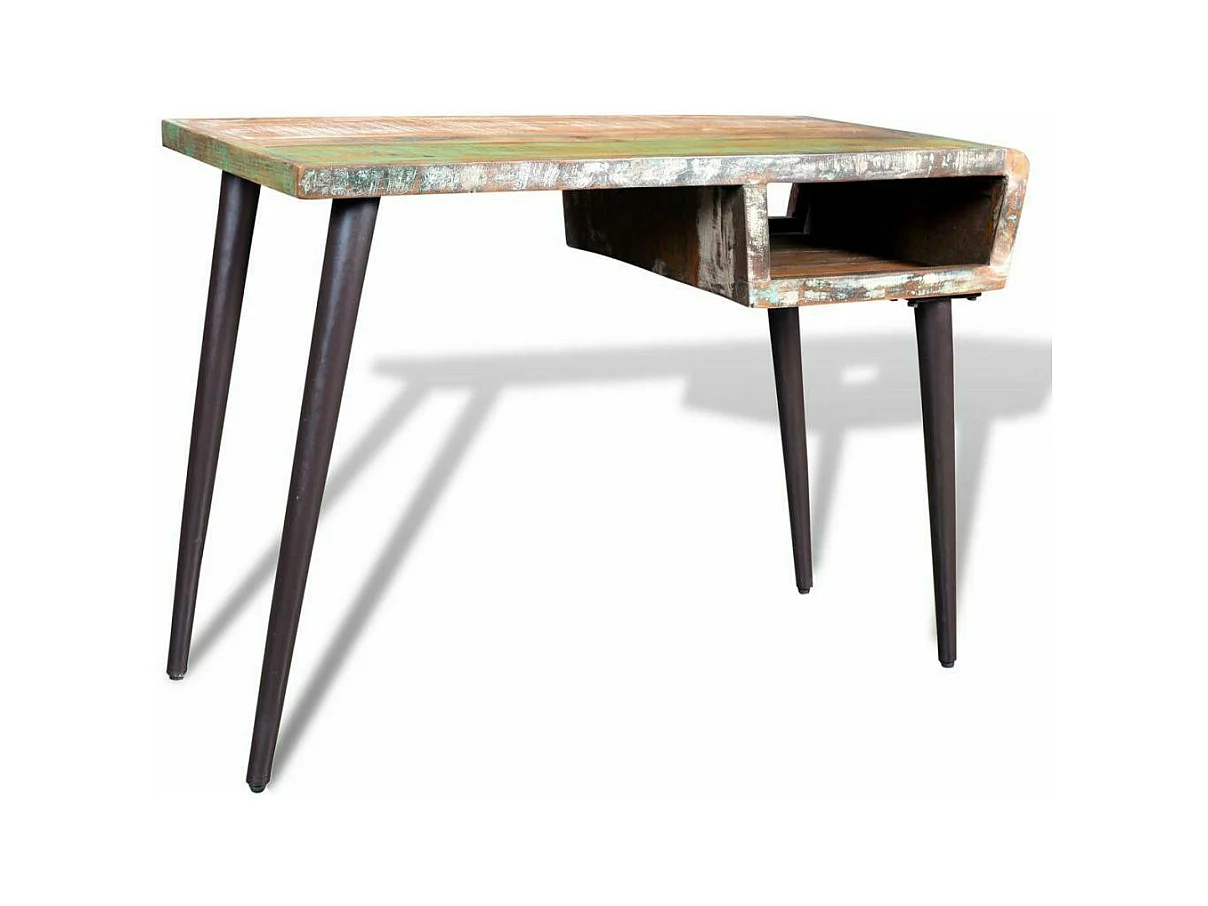 Bureau table meuble travail bois marron 110 x 50 x 80 cm 0502066