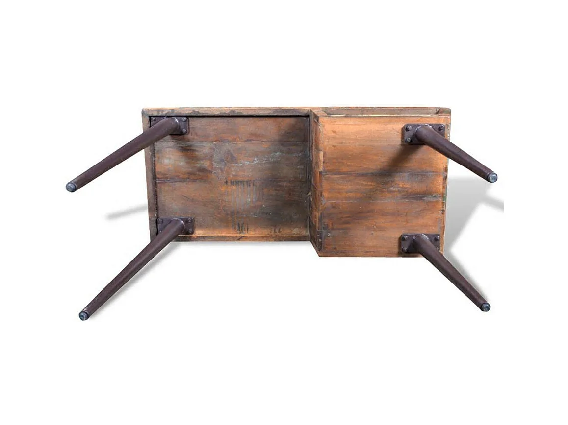 Bureau table meuble travail bois marron 110 x 50 x 80 cm 0502066