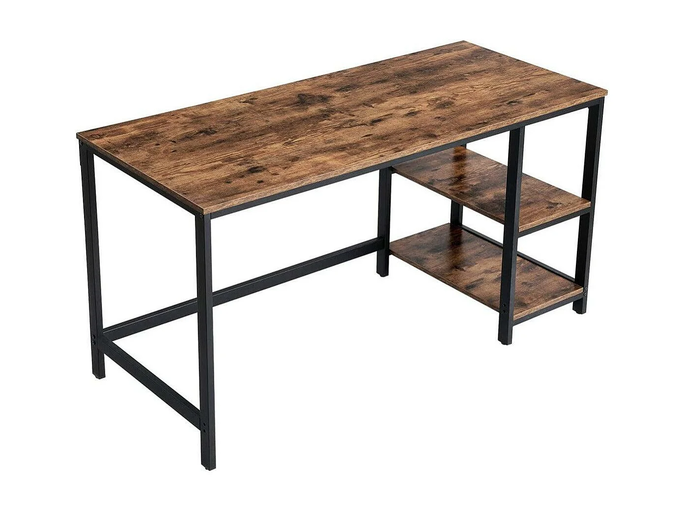 Bureau avec rangement table marron 140 x 60 x 75 cm 12_0001282