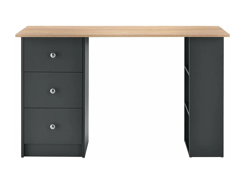 Bureau table secrétaire poste bois marron 120 x 49 x 72 cm 03_0004712