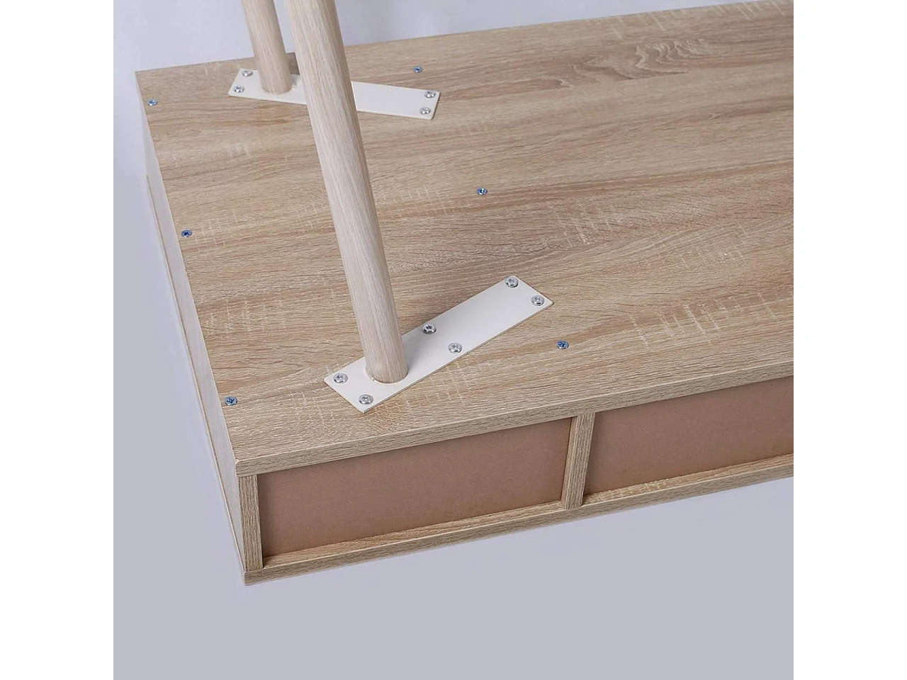 Mesa para computador com três opções de armazenamento 120 cm MDF cor carvalho 19_0000539
