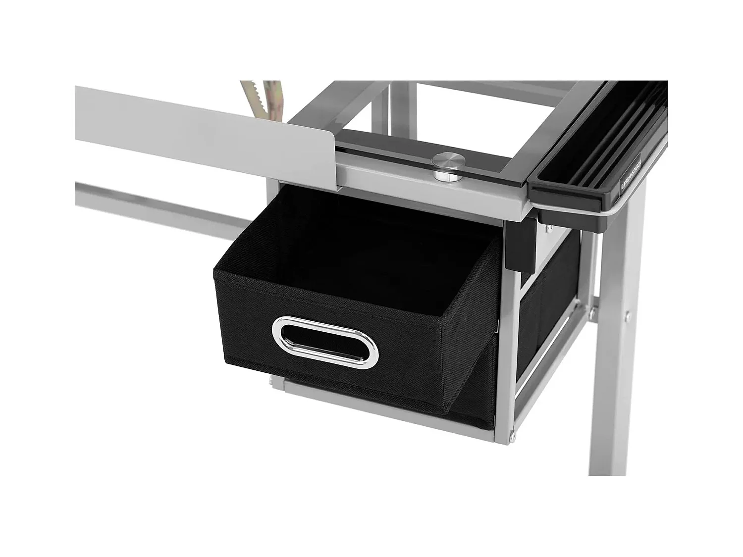 Mesa de dibujo, escritorio inclinable y regulable en altura 104 x 60 x 90 cm tapa de cristal 14_0003607