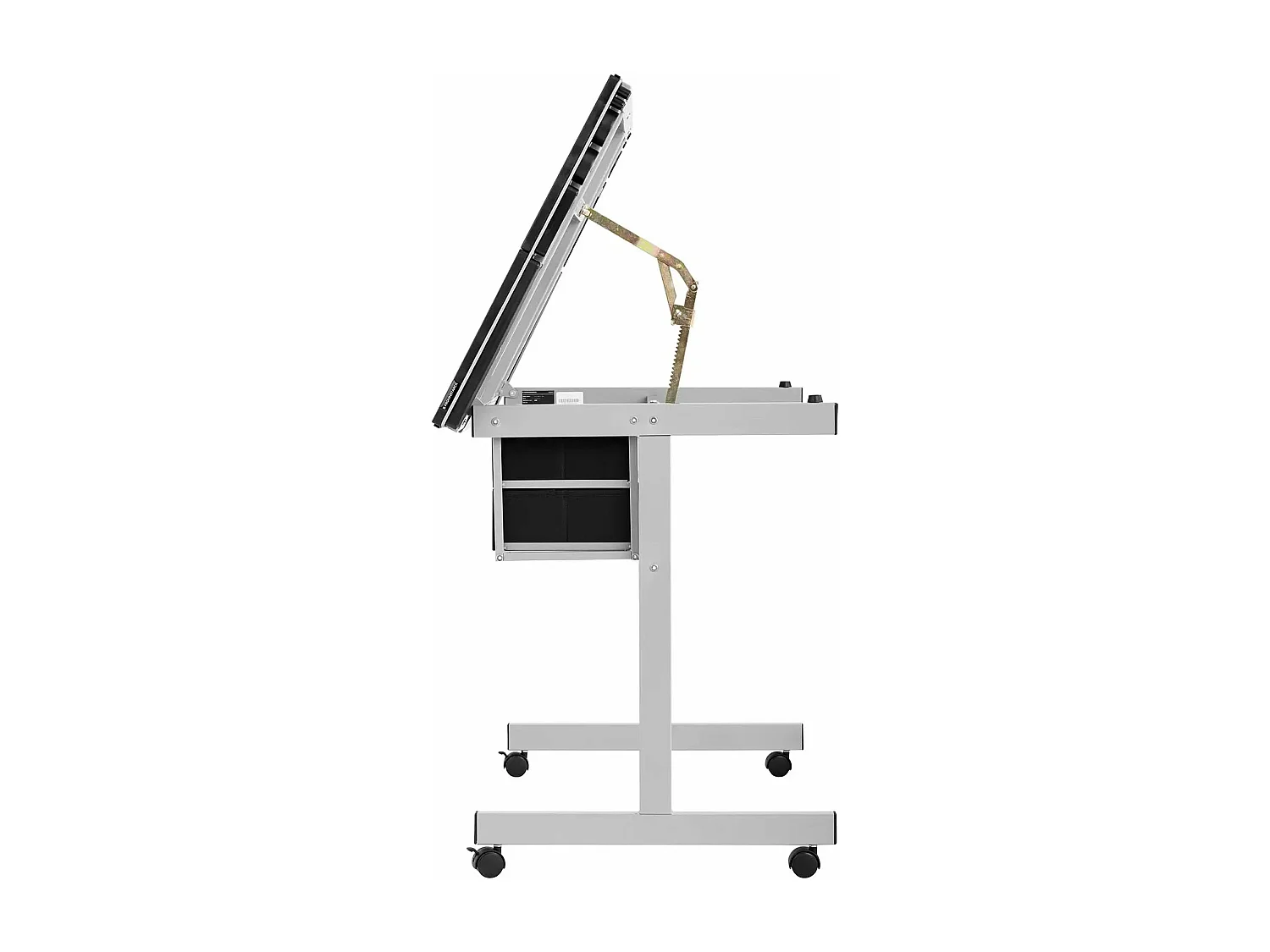 Mesa de dibujo, escritorio inclinable y regulable en altura 104 x 60 x 90 cm tapa de cristal 14_0003607