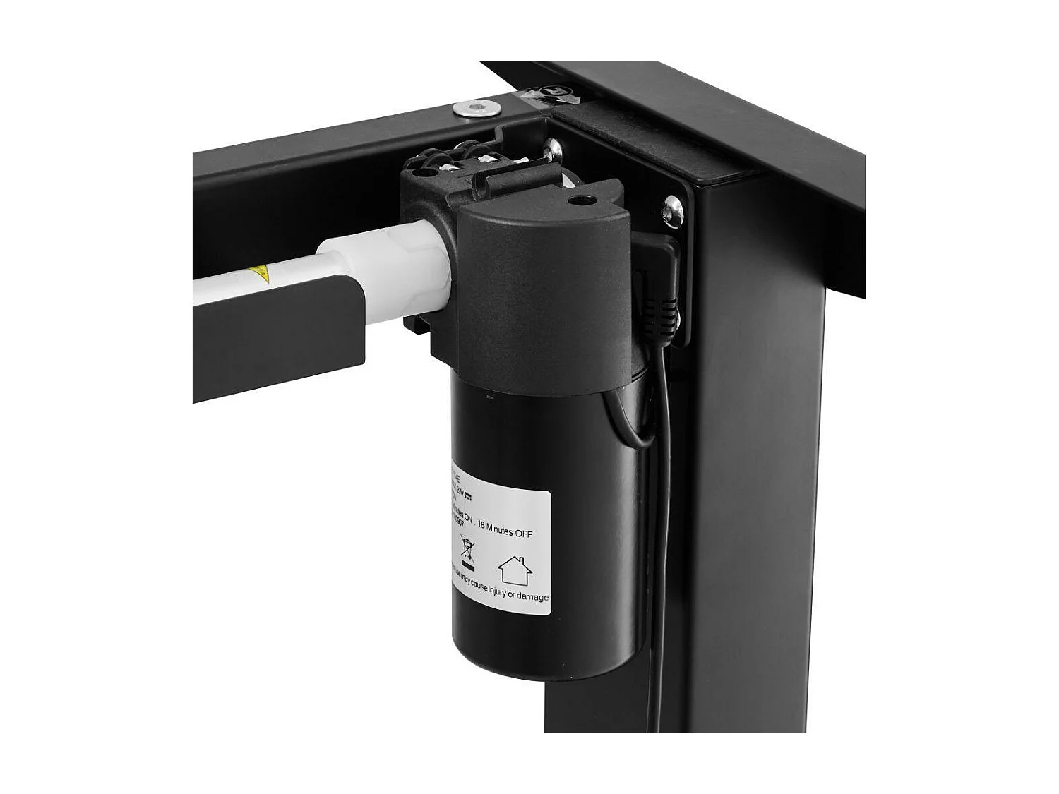 Mesa sit-stand com móvel em aço (base) 1 função preto 08_0000387