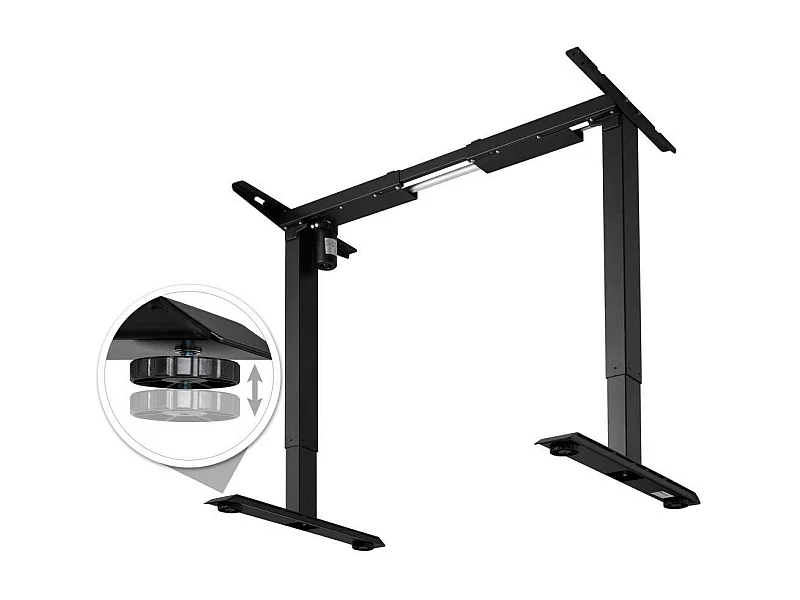 Mesa sit-stand com móvel em aço (base) 1 função preto 08_0000387