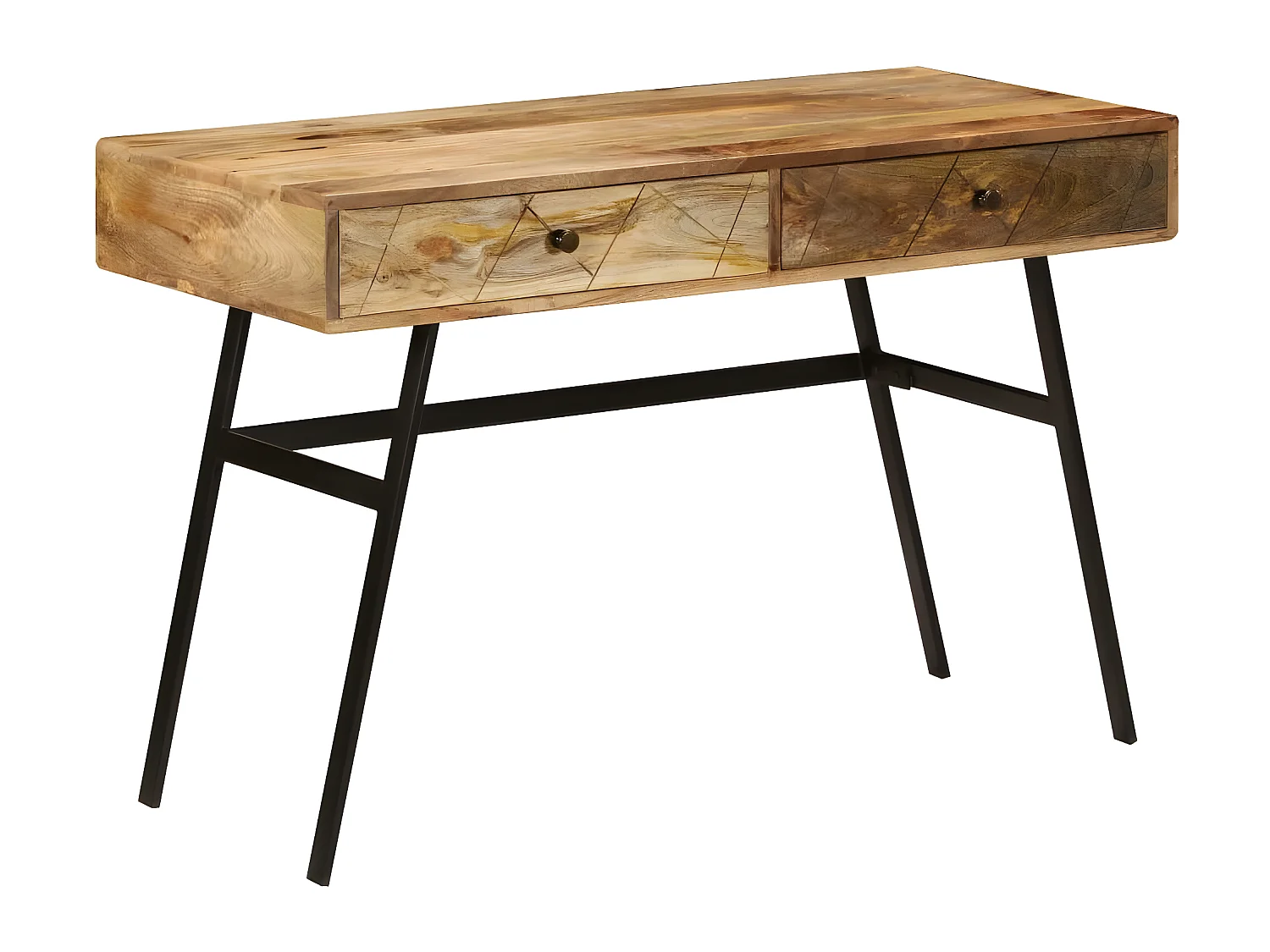 Mesa de escritório para computador com gavetas madeira maciça de mangueira 110 cm 0502134
