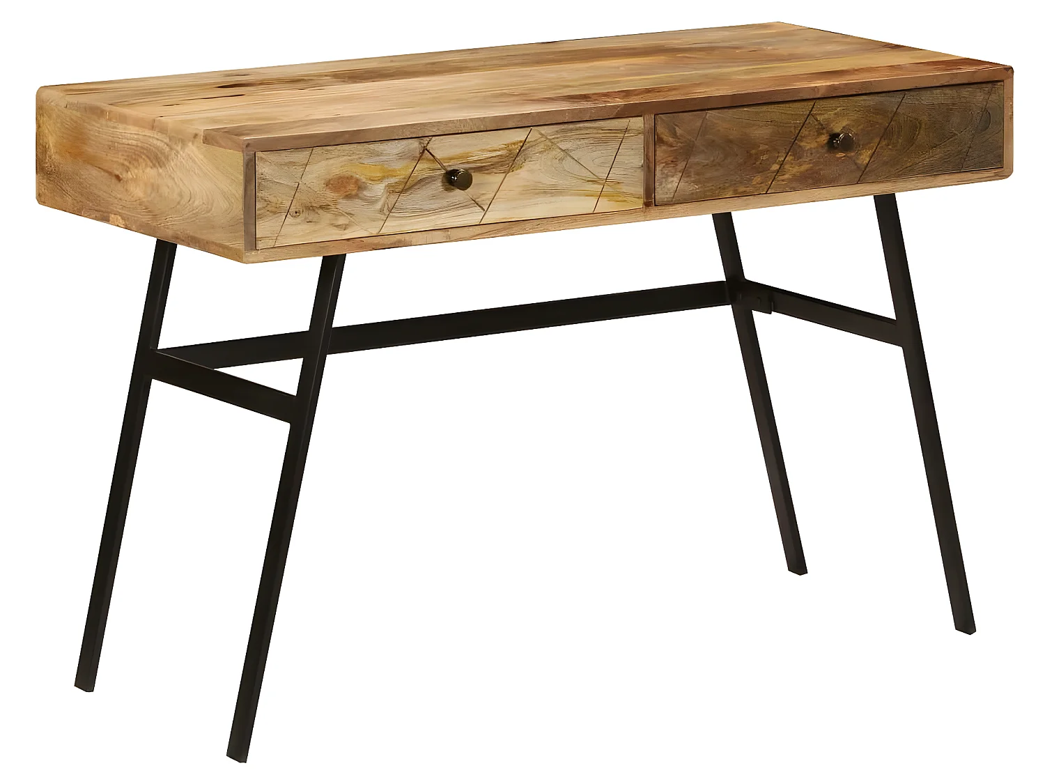 Mesa de escritório para computador com gavetas madeira maciça de mangueira 110 cm 0502134