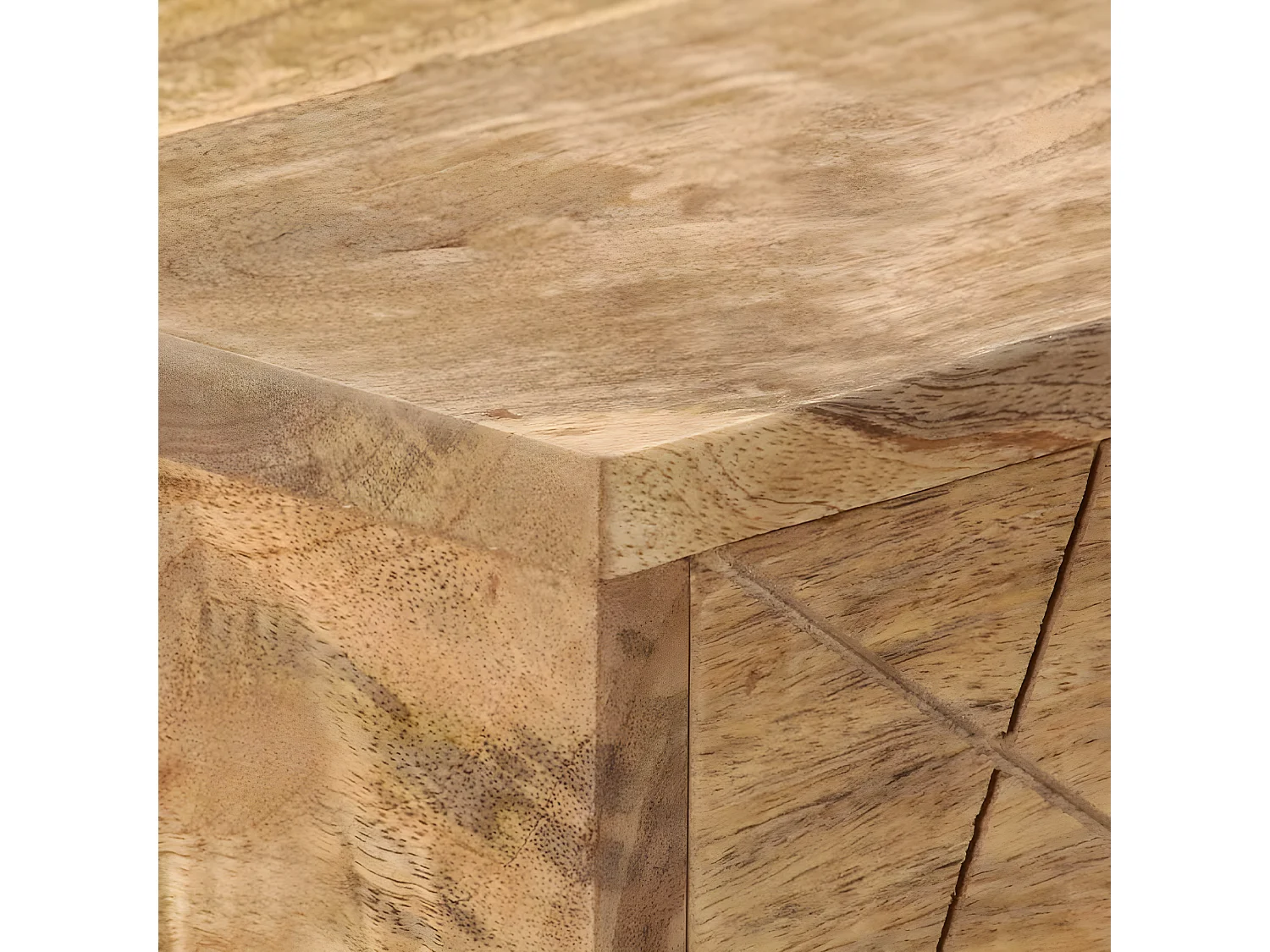 Mesa de escritório para computador com gavetas madeira maciça de mangueira 110 cm 0502134