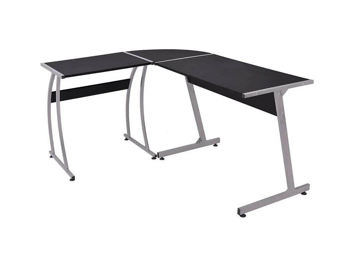 Bureau table meuble travail noire 152 x 117 x 74 cm 0502081