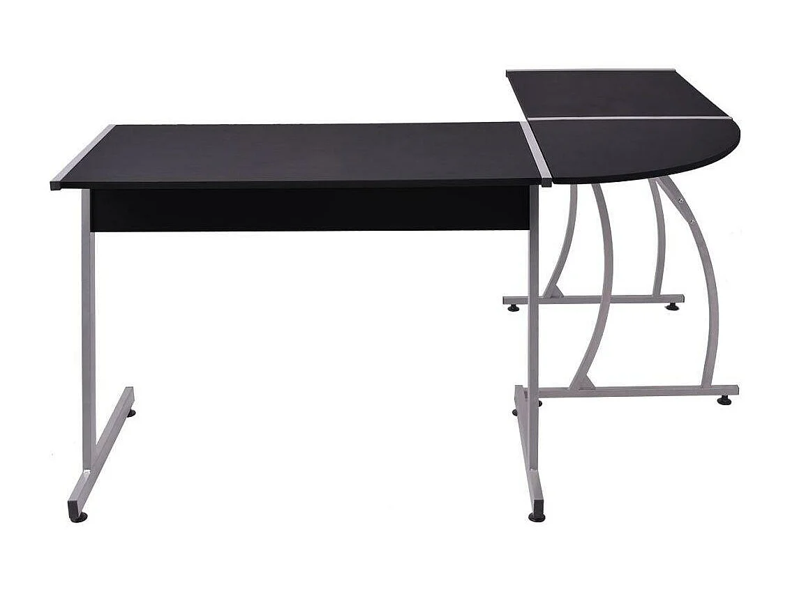 Bureau table meuble travail noire 152 x 117 x 74 cm 0502081