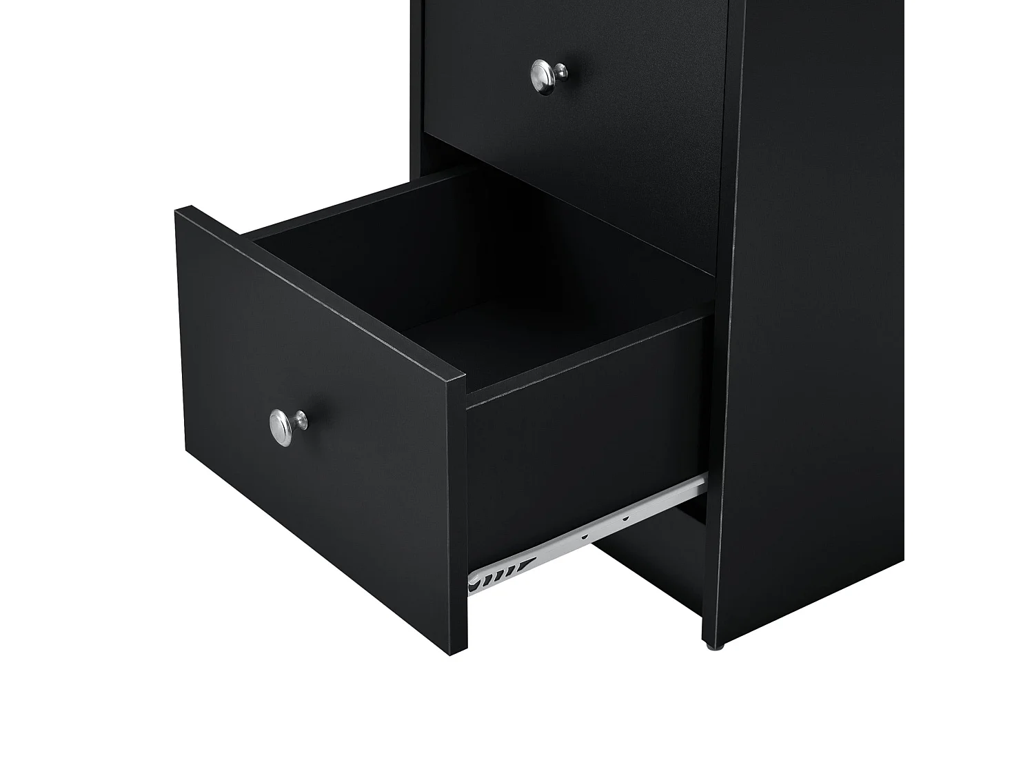 Mesa mesa estação de trabalho para computador com 3 gavetas madeira melamina 120 cm preto 03_0004713