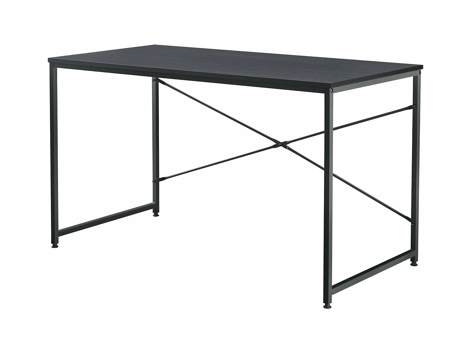 Escritorio ordenador mesa de trabajo metal y MDF 120 cm negro 03_0003512