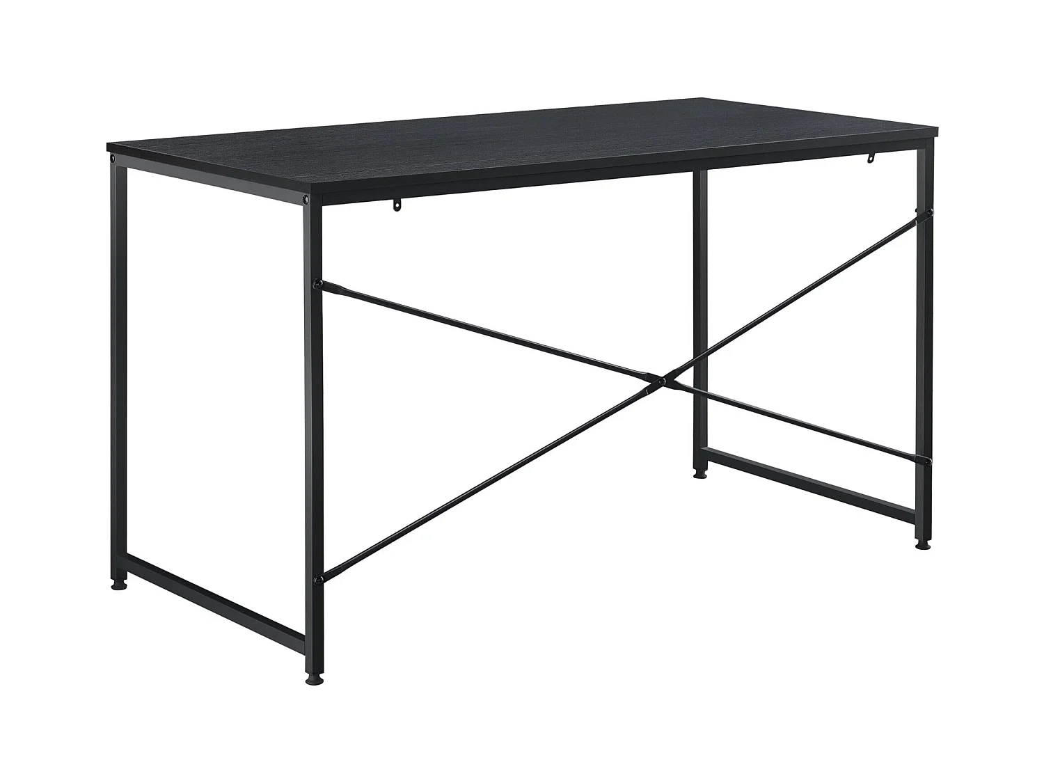 Escritorio ordenador mesa de trabajo metal y MDF 120 cm negro 03_0003512