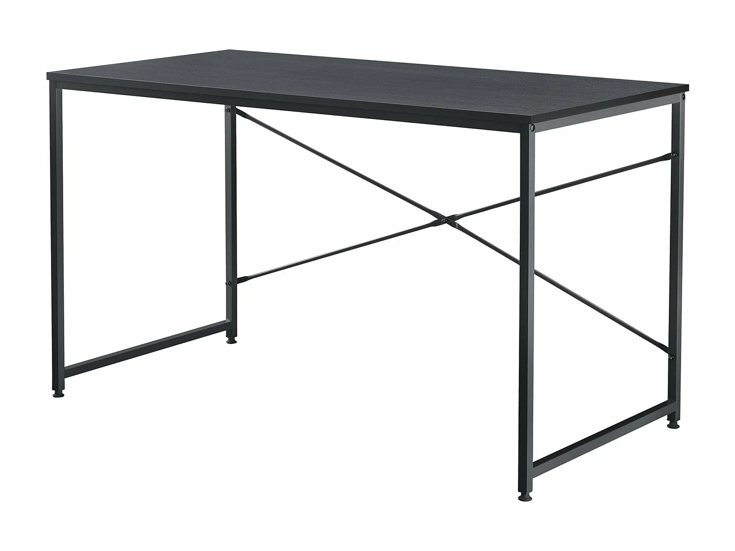 Escritorio ordenador mesa de trabajo metal y MDF 120 cm negro 03_0003512