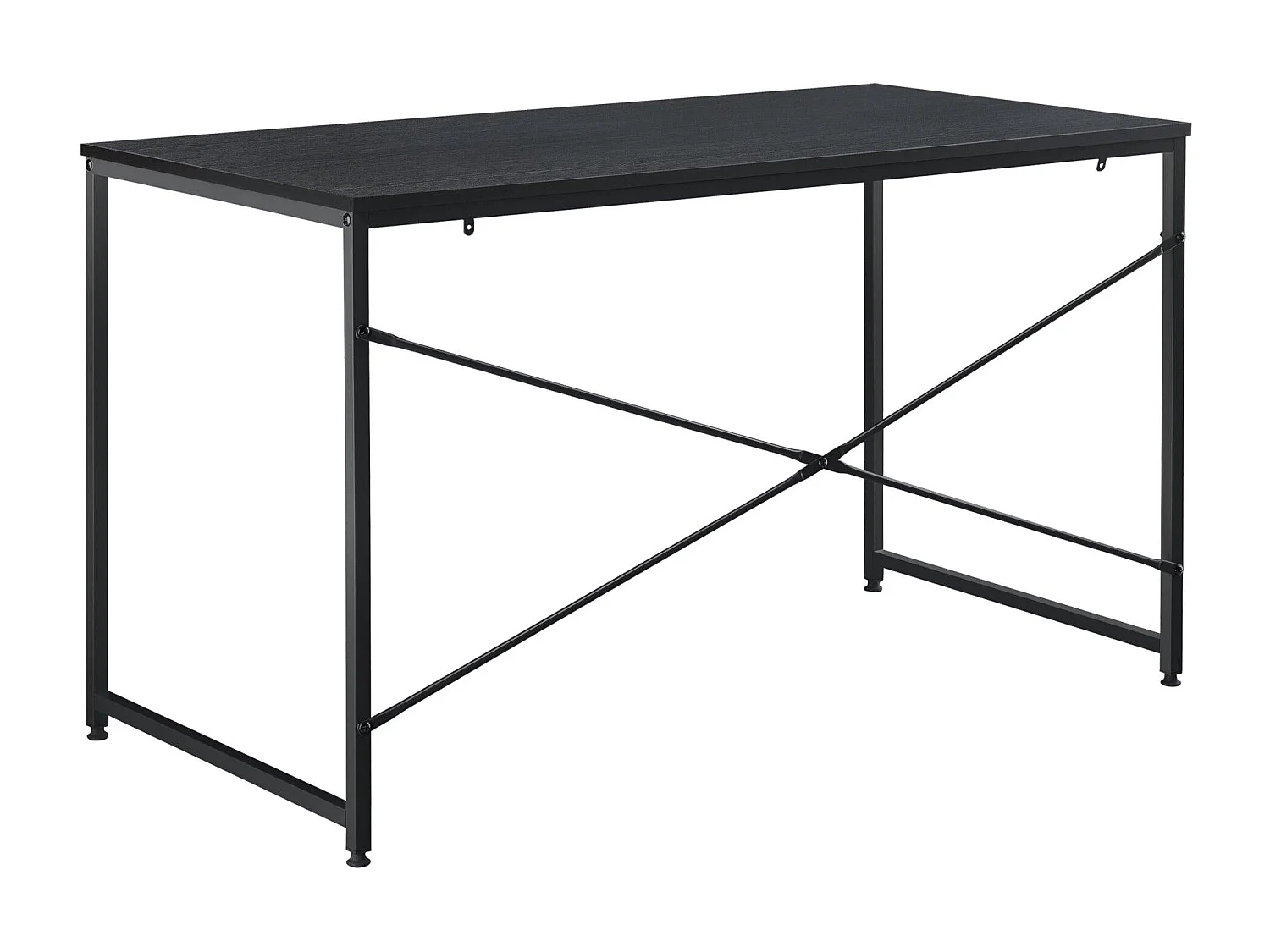 Escritorio ordenador mesa de trabajo metal y MDF 120 cm negro 03_0003512