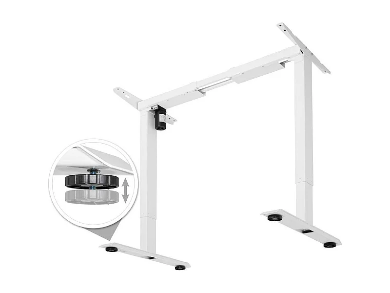 Scrivania sit-stand con mobile in acciaio (base) 1 funzione bianco 08_0000386
