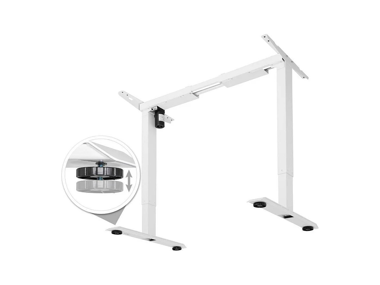 Escritorio sit-stand con mueble de acero (base) 1 función blanco 08_0000386