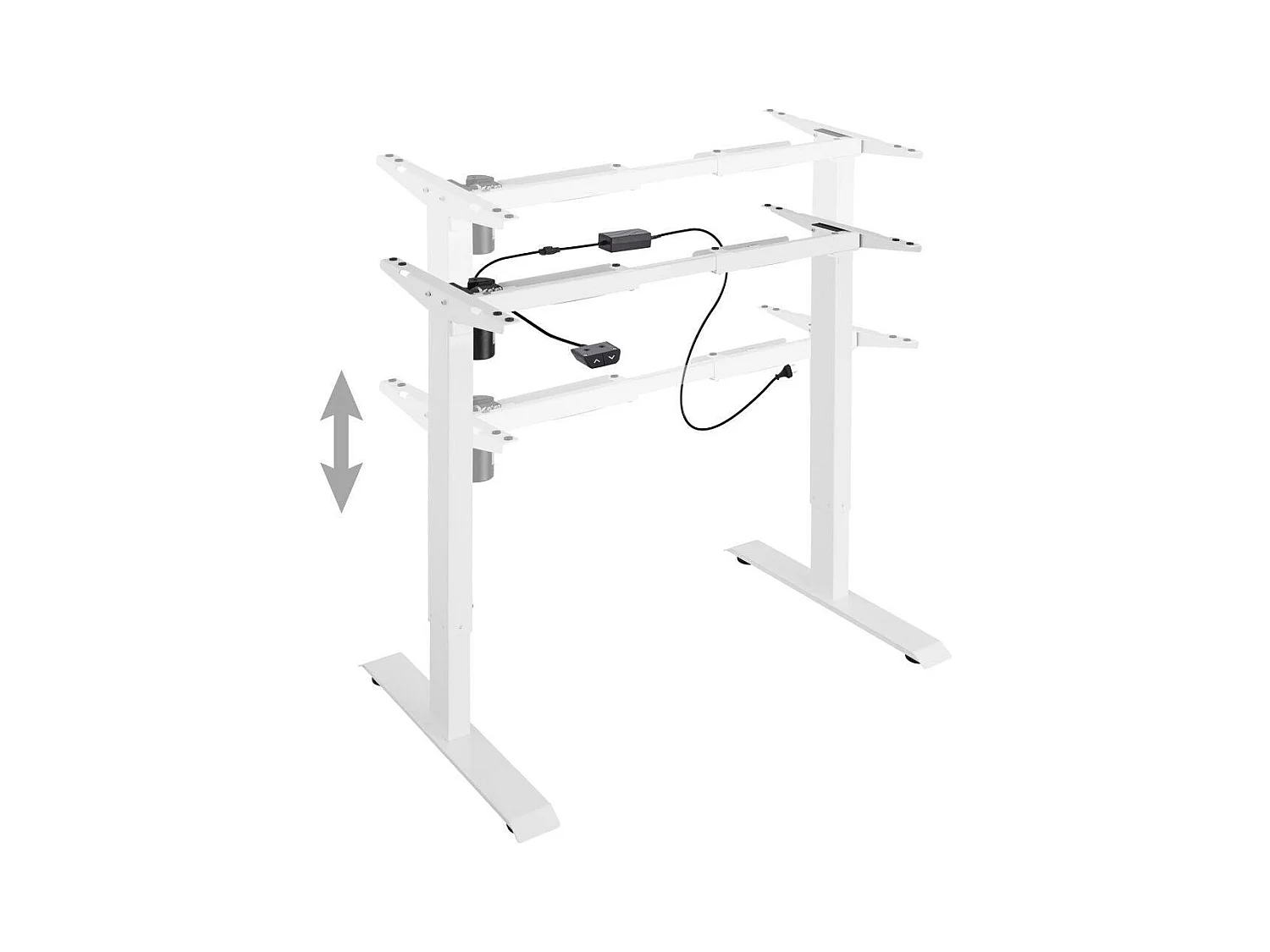 Escritorio sit-stand con mueble de acero (base) 1 función blanco 08_0000386