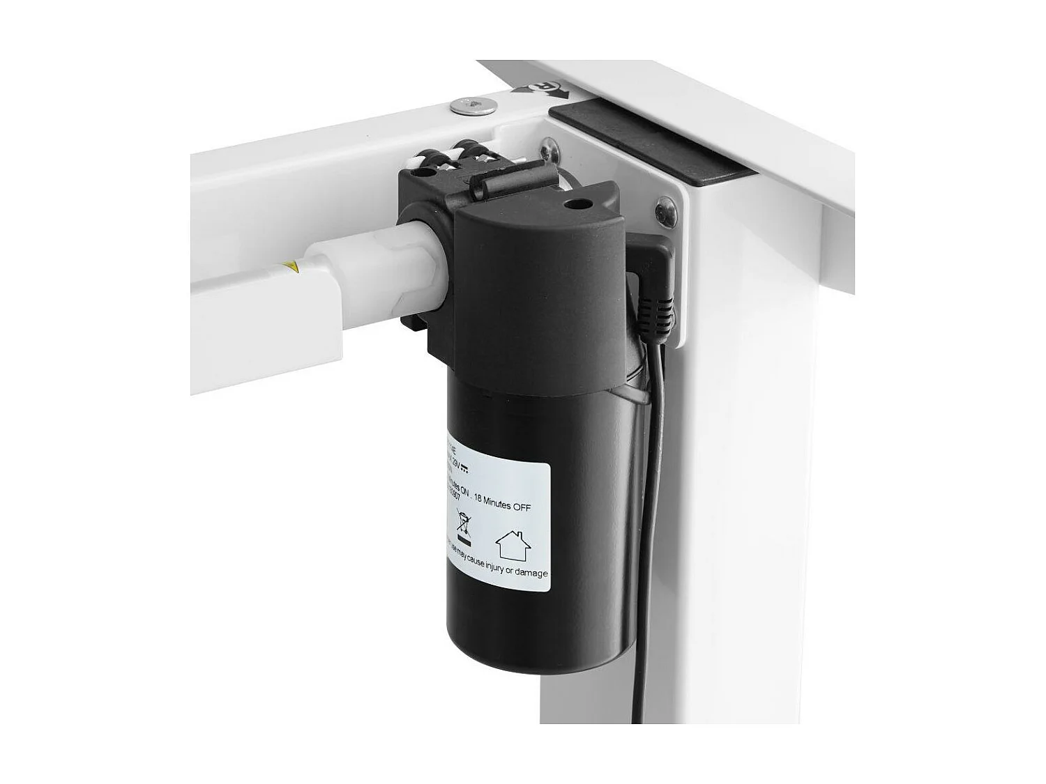 Escritorio sit-stand con mueble de acero (base) 1 función blanco 08_0000386