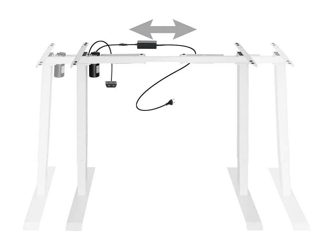 Mesa sit-stand com móvel em aço (base) 1 função branco 08_0000386