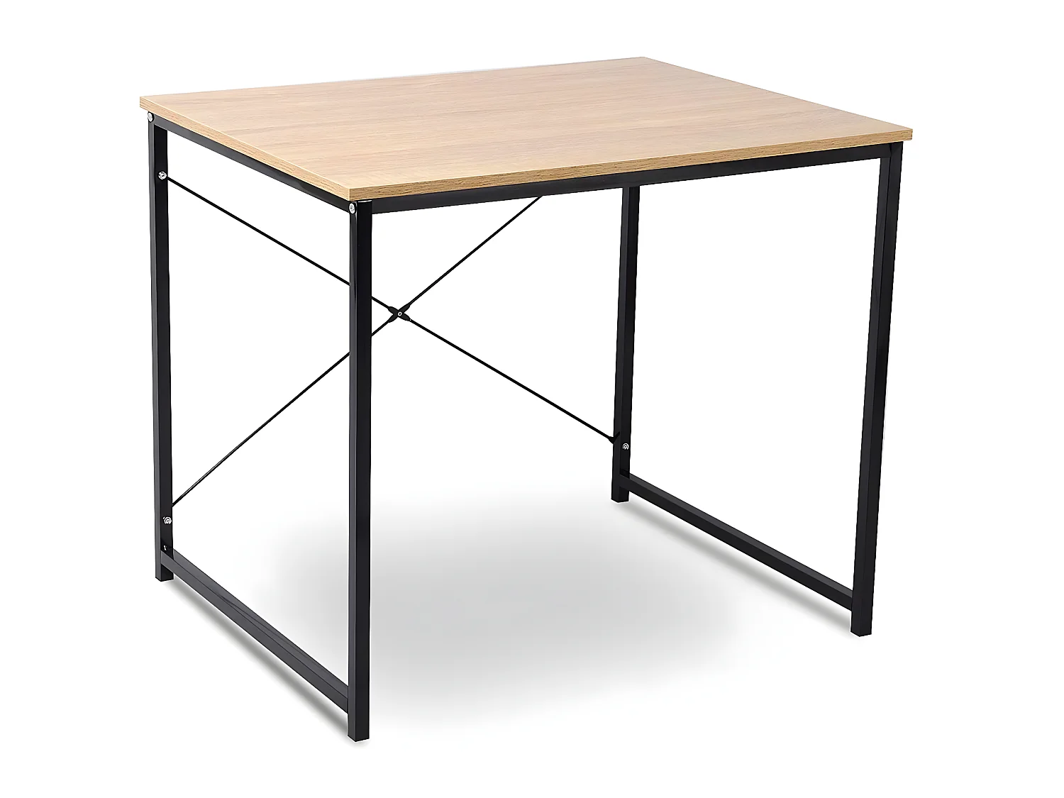 Grande table de bureau beige 80 x 60 x 70 cm 19_0000573