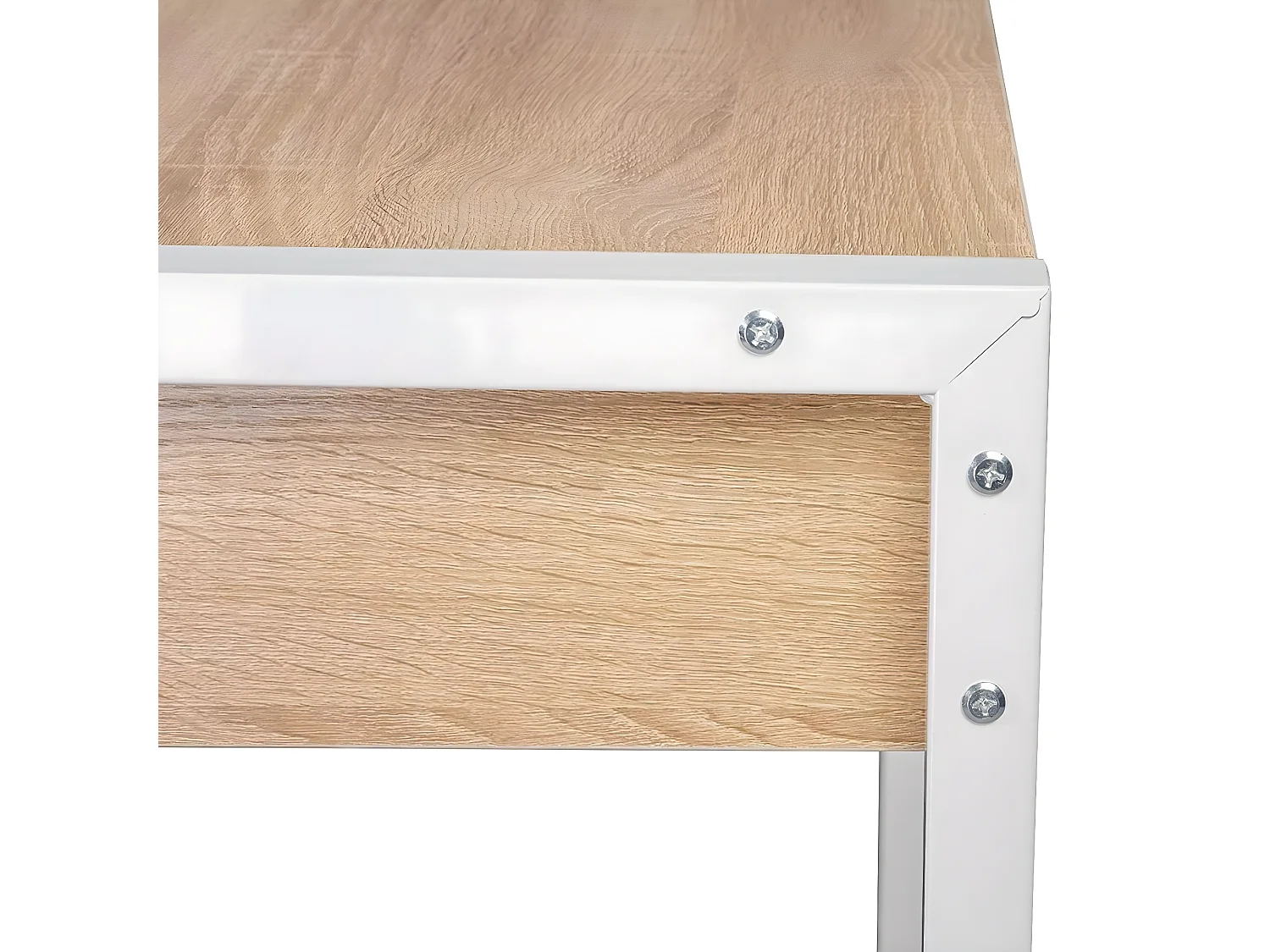 Bureau adulte à deux tiroirs 100 cm chêne clair 19_0000572