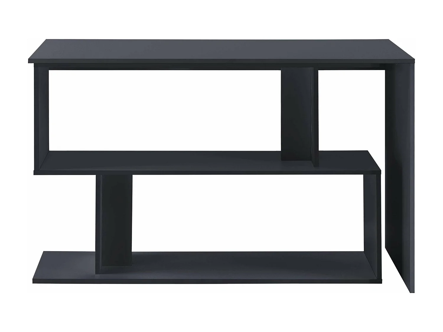 Scrivania impilabile di design con sezione a mensola scrivania angolare pannello di particelle di melaminico 77 x 120 x 50 cm grigio scuro 03_0004708