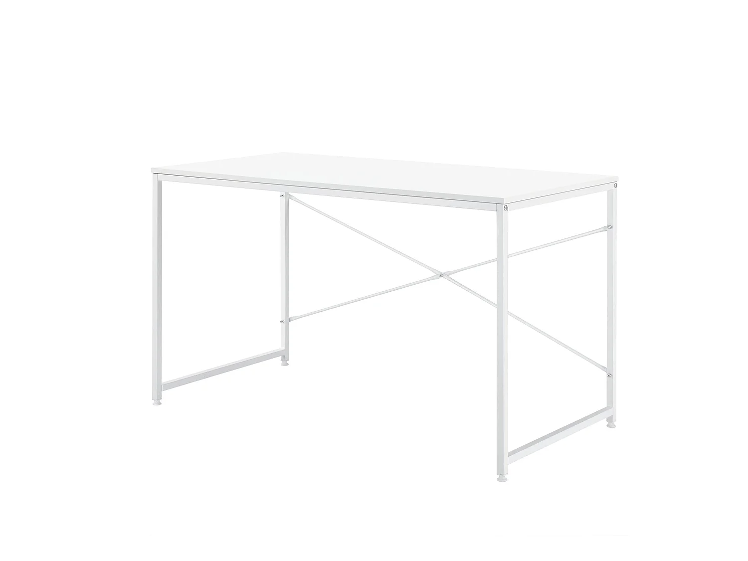 Bureau d'ordinateur poste de effet bois blanche 120 x 60 x 72 cm 03_0003510