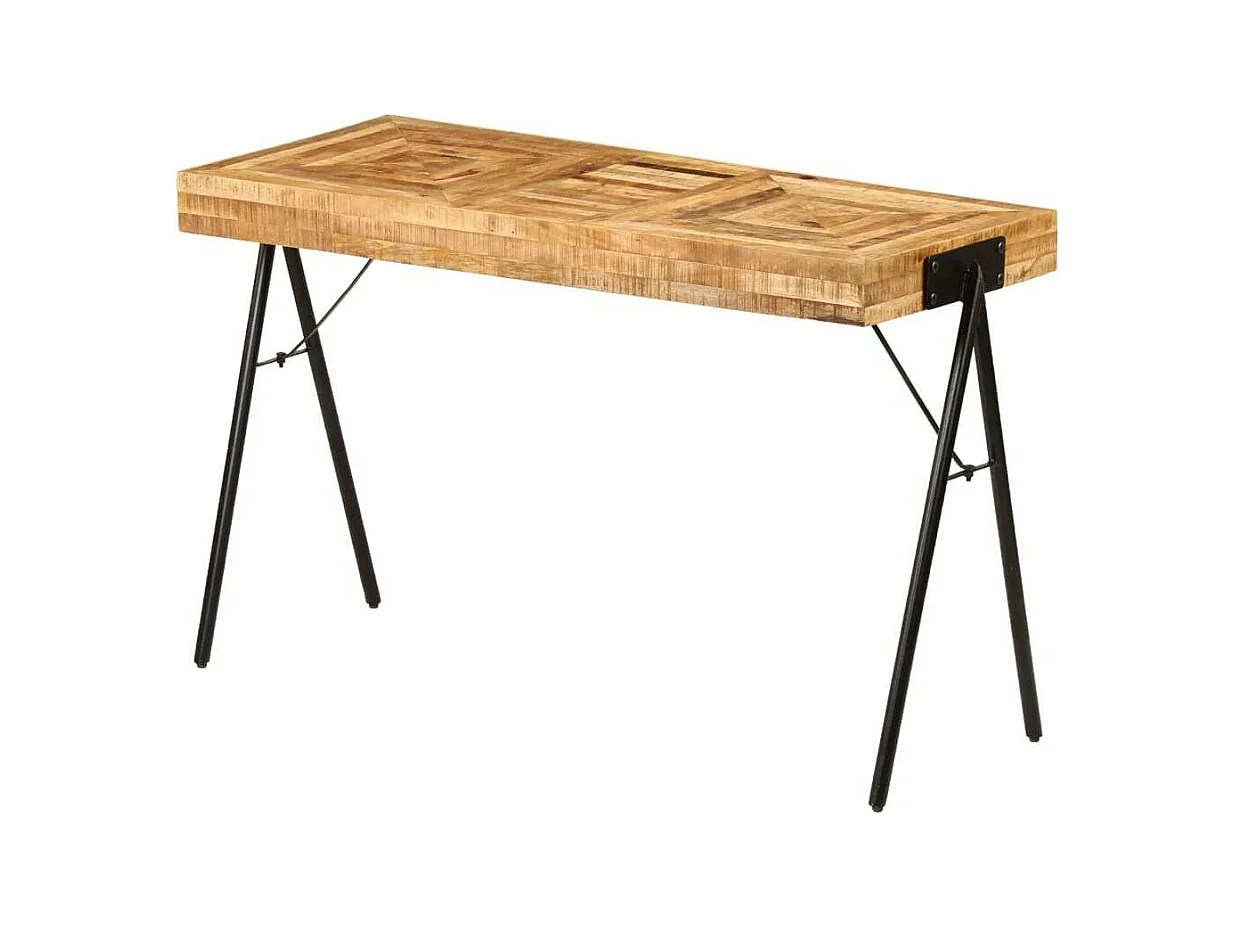 Bureau table meuble travail bois marron 118 x 50 x 75 cm 0502085