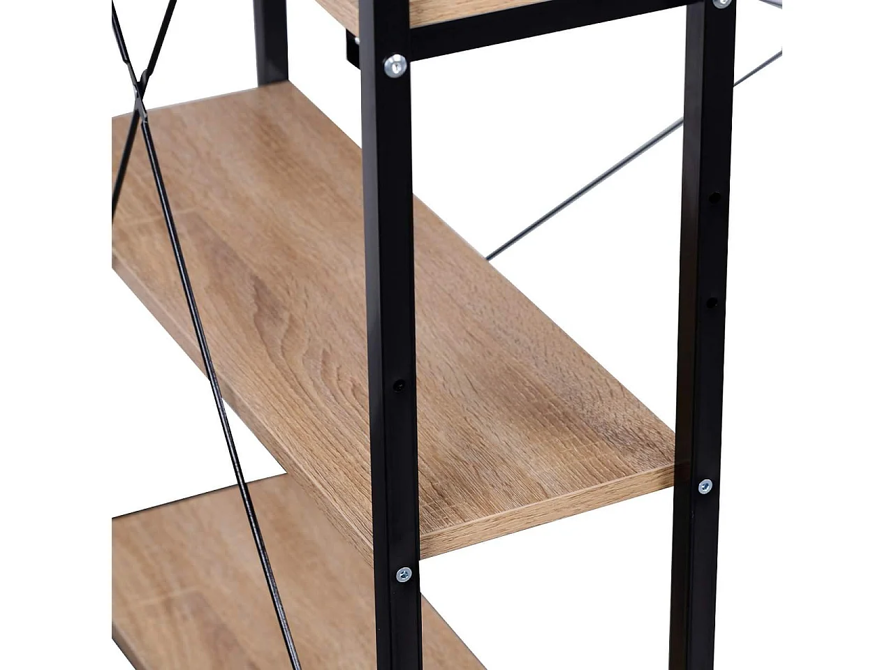 Bureau d'ordinateur 4 étagères beige 120 x 60 x 120 cm 19_0000403