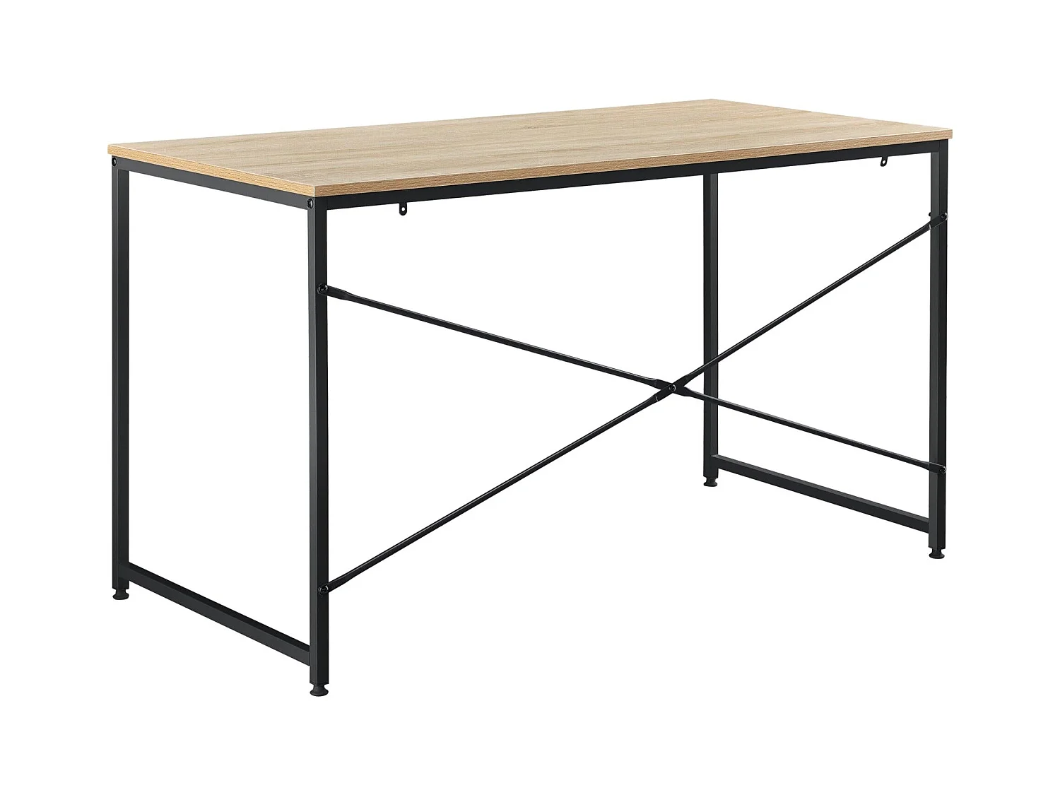 Bureau poste de travail effet bois beige 120 x 60 x 72 cm 03_0003511