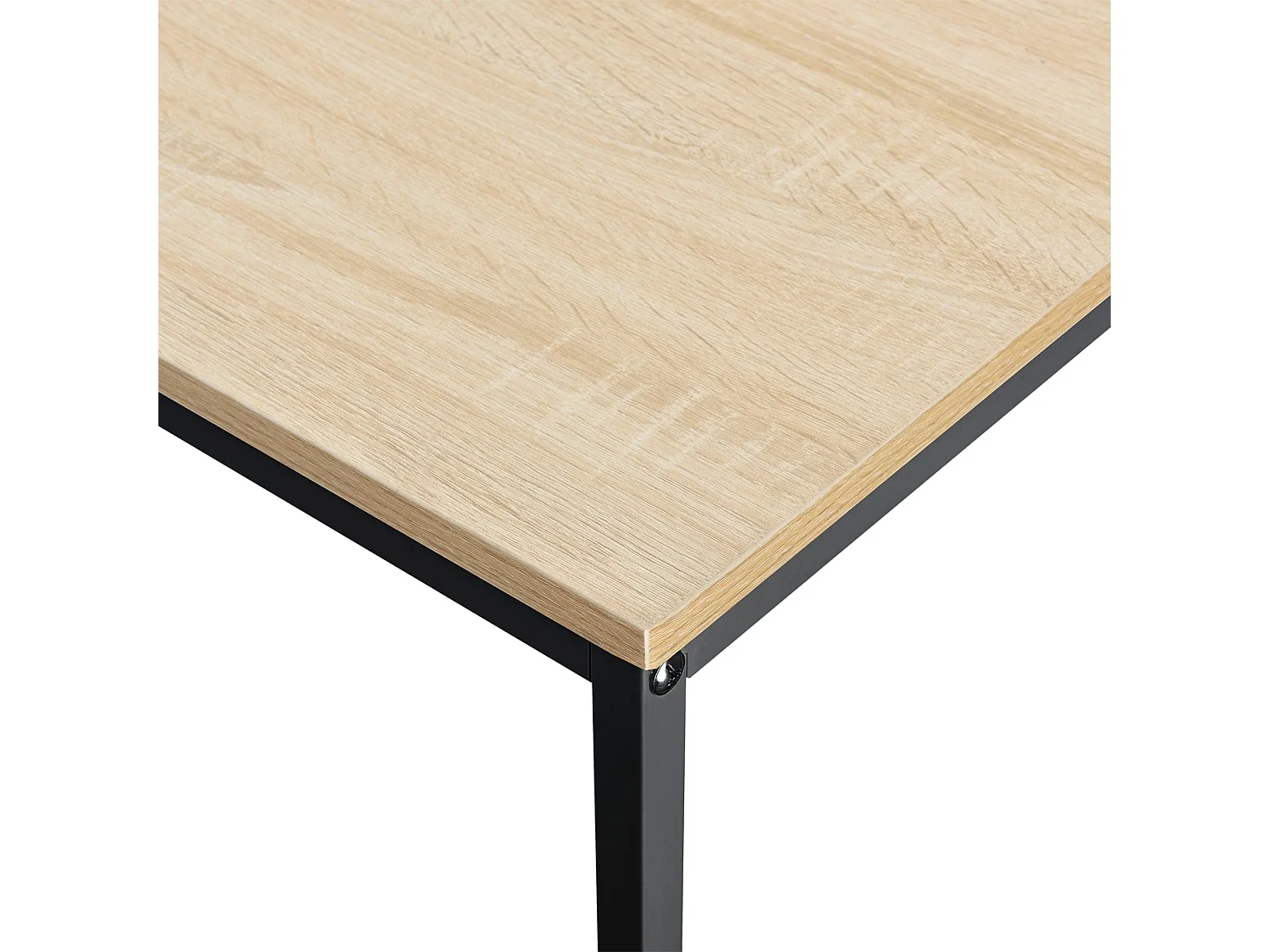 Scrivania postazione computer tavolo MDF 120 cm beige e nero 03_0003511