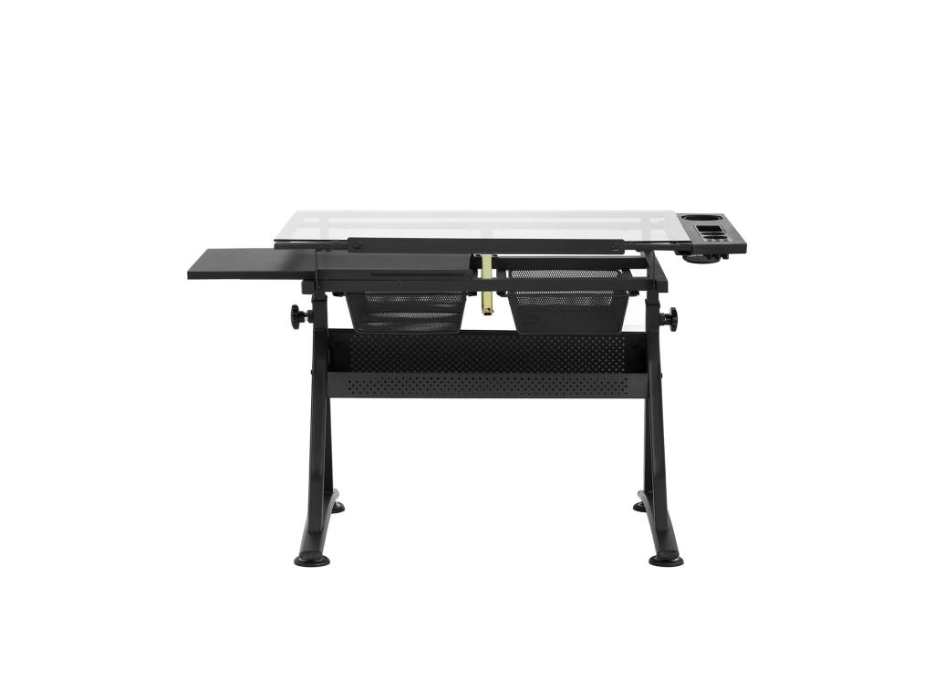 Table dessin bureau inclinable 120 x 60 x 90 cm plateau en verre